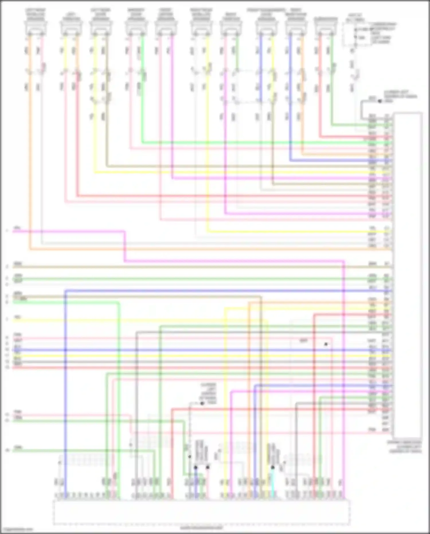 Wiring diagram audio- navigation unit for Acura ILX I facelift (2015-2018) (7 of 18)