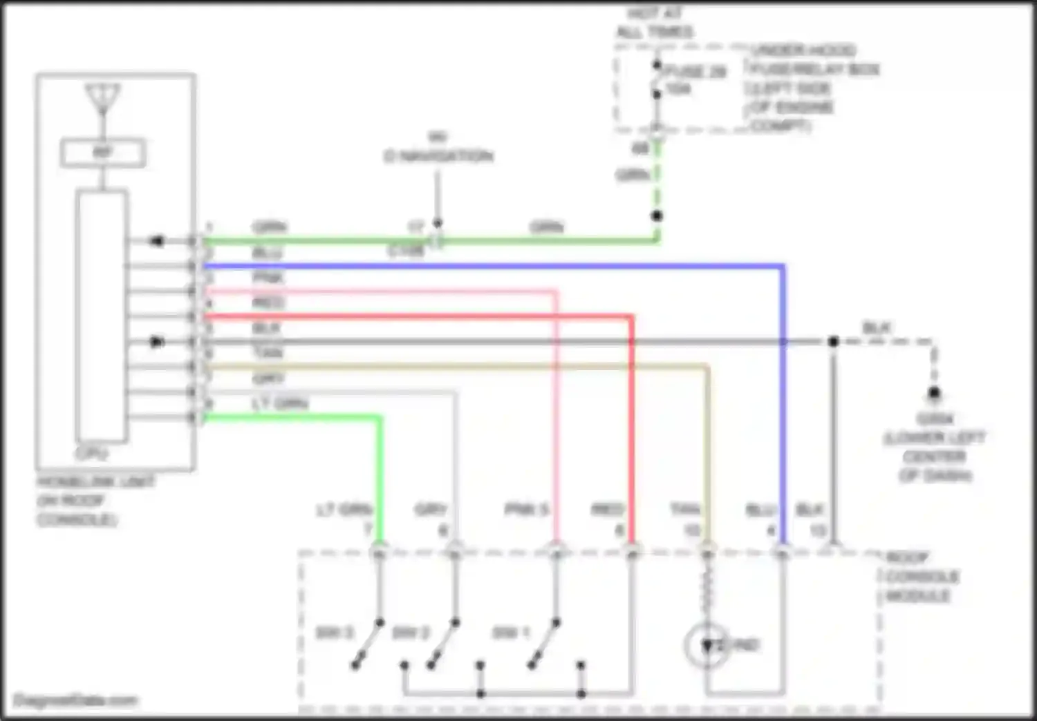 Wiring diagram blk for Acura ILX I facelift (2015-2018) (24 of 105)