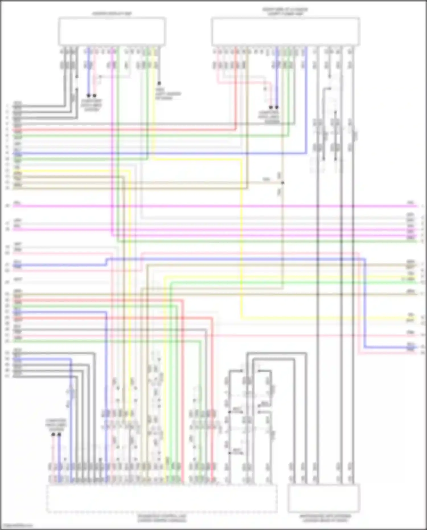 Wiring diagram center display unit for Acura ILX I facelift (2015-2018) (4 of 9)
