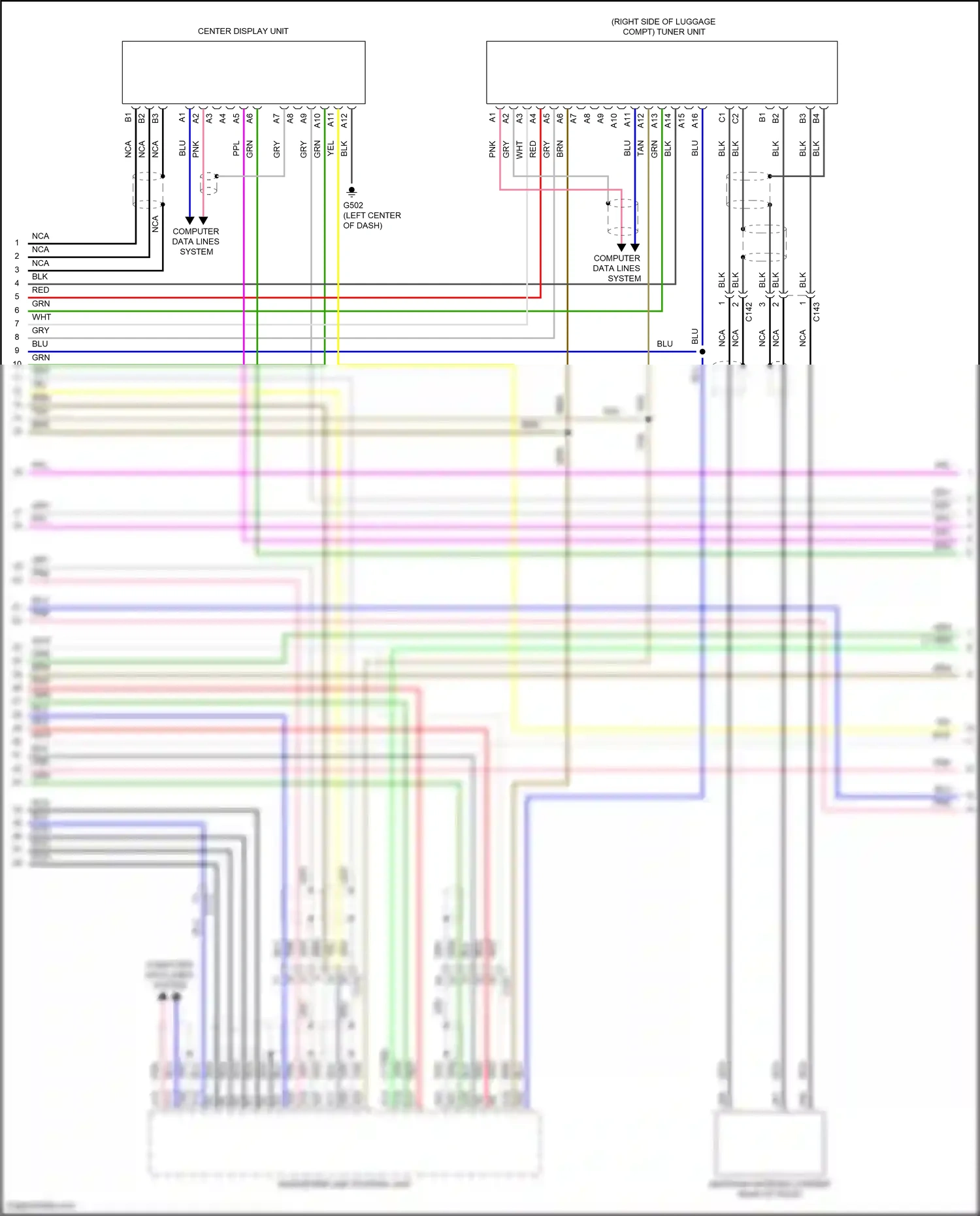 Acura ILX I facelift (2015-2018) computer data lines system wiring diagram  (49 of 73)