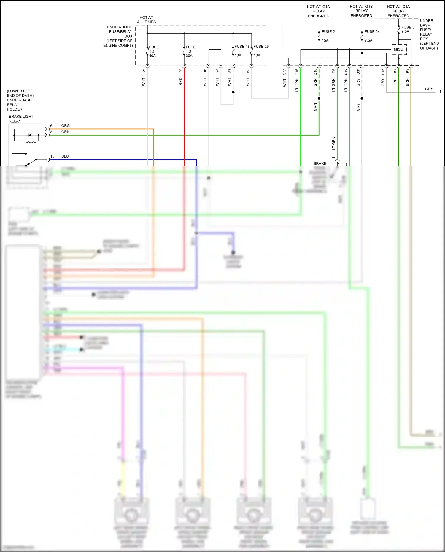 Acura ILX I facelift (2015-2018) computer data lines system wiring diagram  (21 of 73)