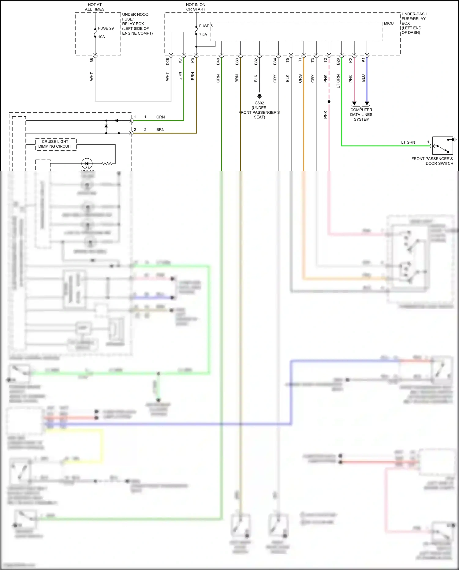 Acura ILX I facelift (2015-2018) computer data lines system wiring diagram  (43 of 73)