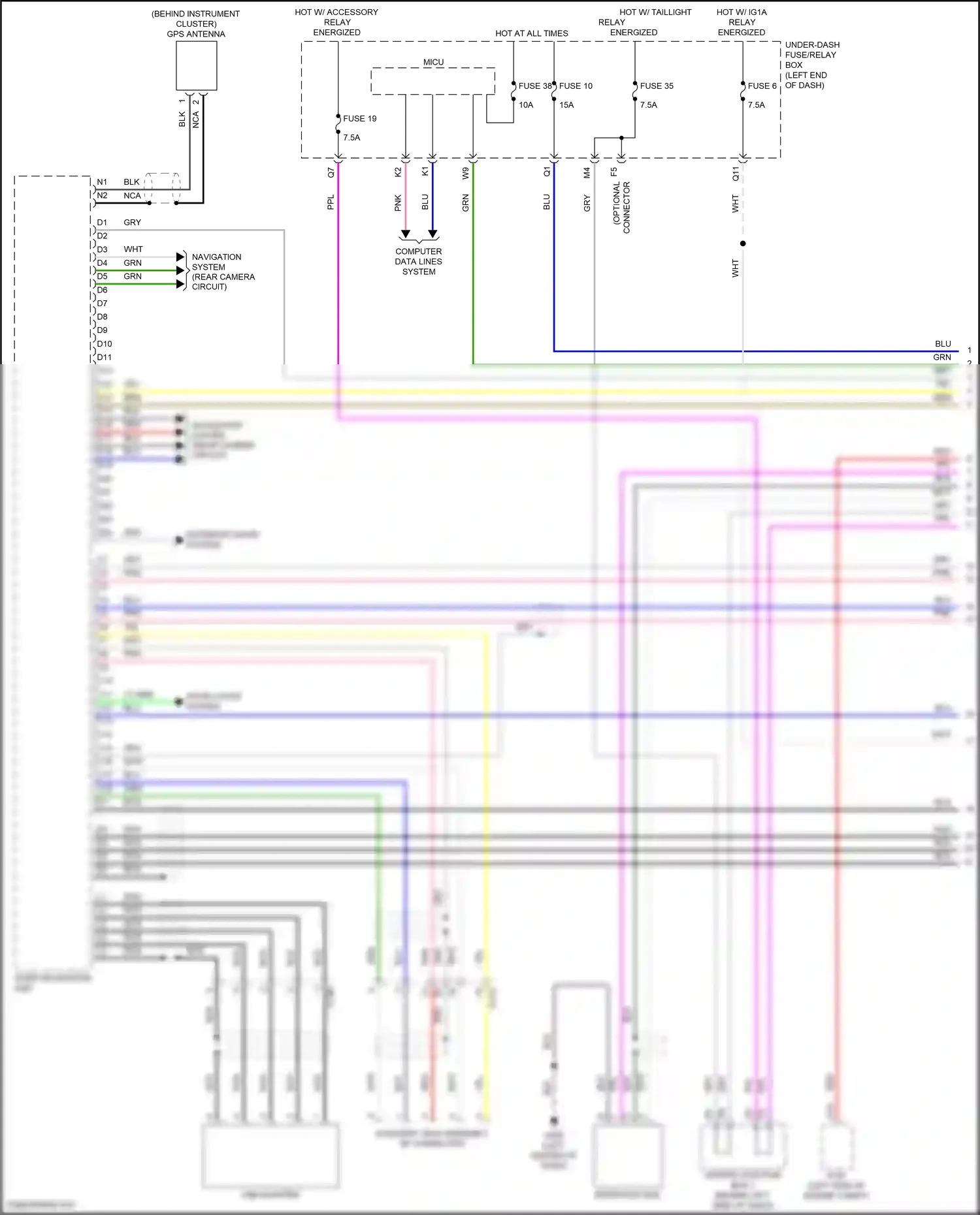 Acura ILX I facelift (2015-2018) computer data lines system wiring diagram  (29 of 73)