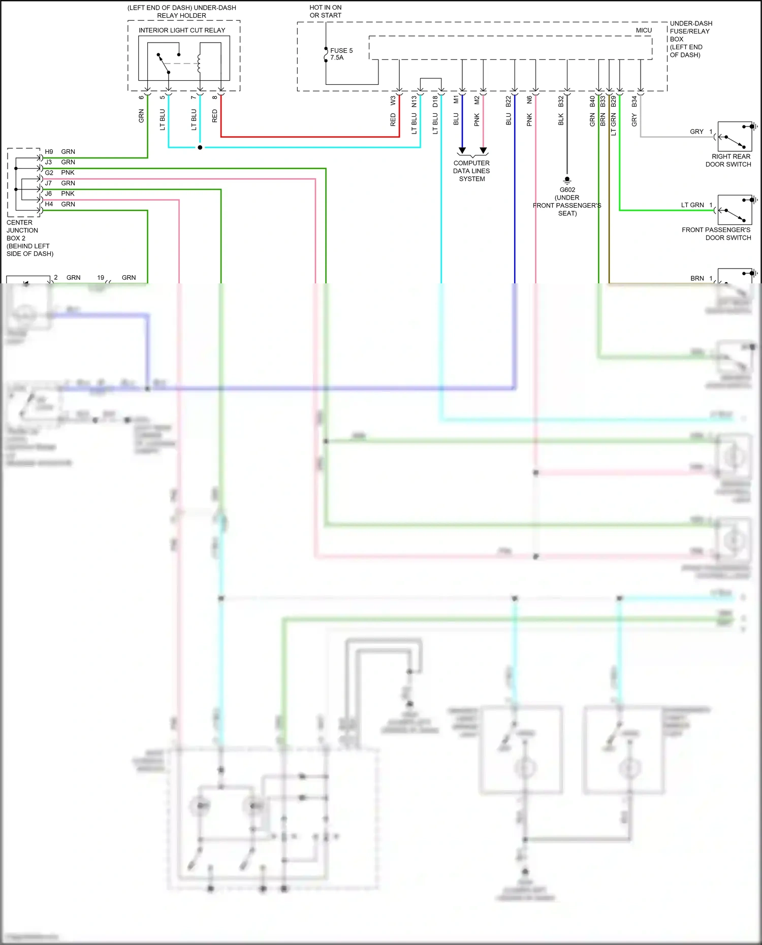Acura ILX I facelift (2015-2018) computer data lines system wiring diagram  (45 of 73)