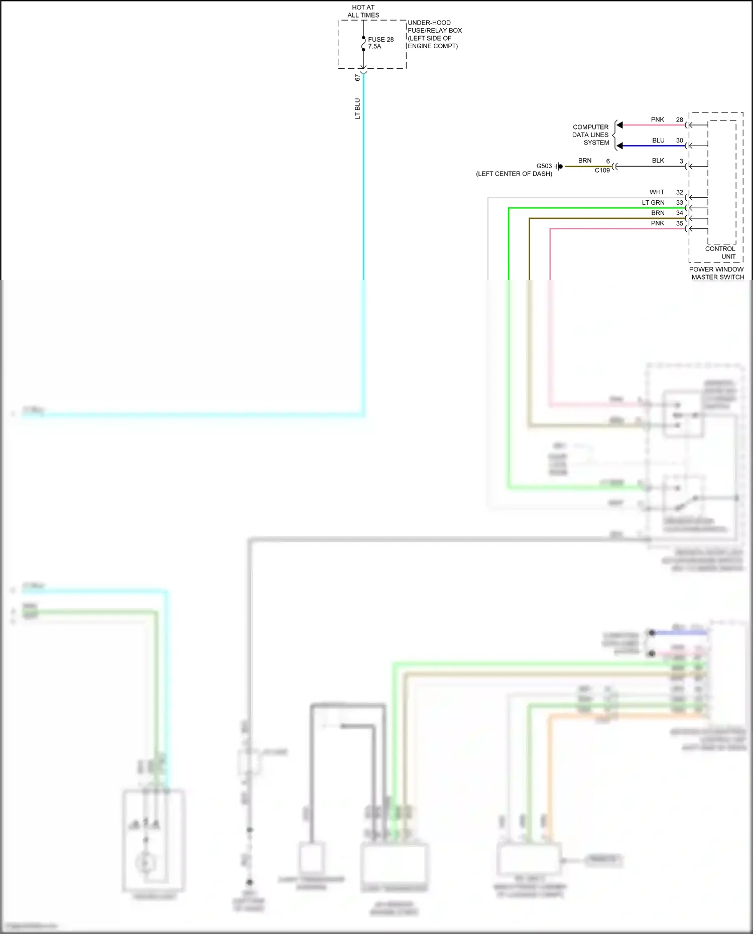 Acura ILX I facelift (2015-2018) computer data lines system wiring diagram  (46 of 73)