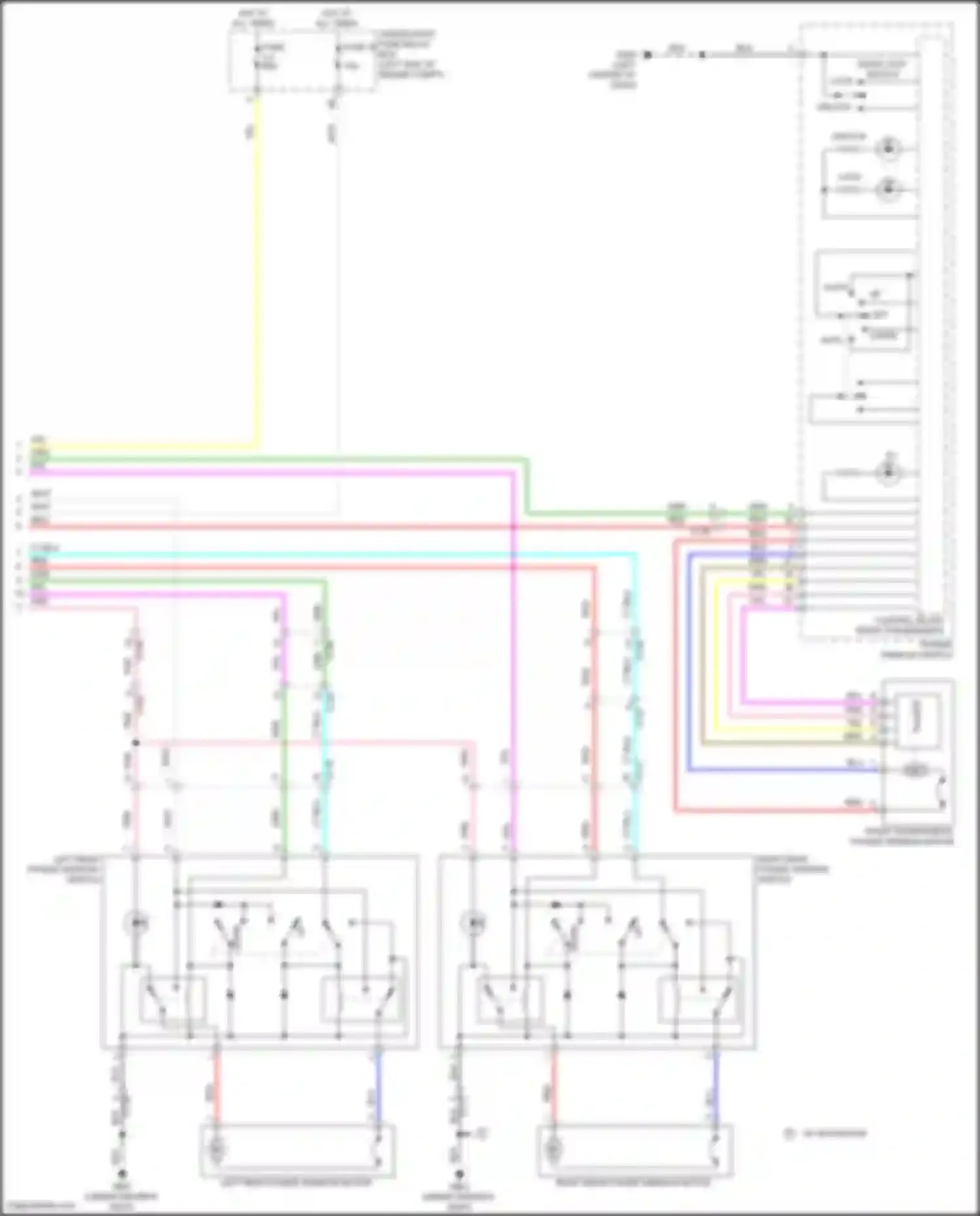 Wiring diagram door lock switch for Acura ILX I facelift (2015-2018) (2 of 2)