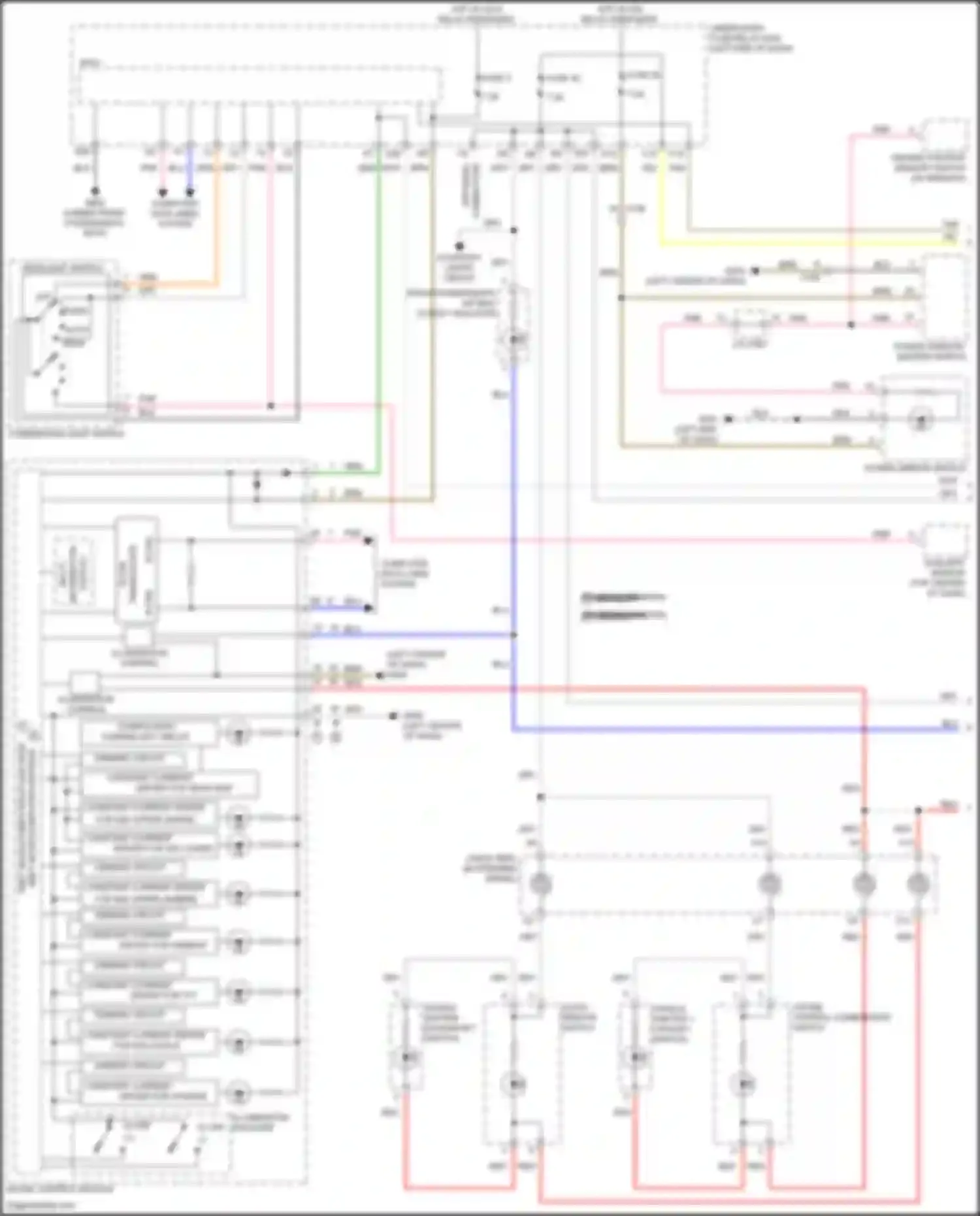 Wiring diagram driving position memory switch for Acura ILX I facelift (2015-2018) (1 of 2)