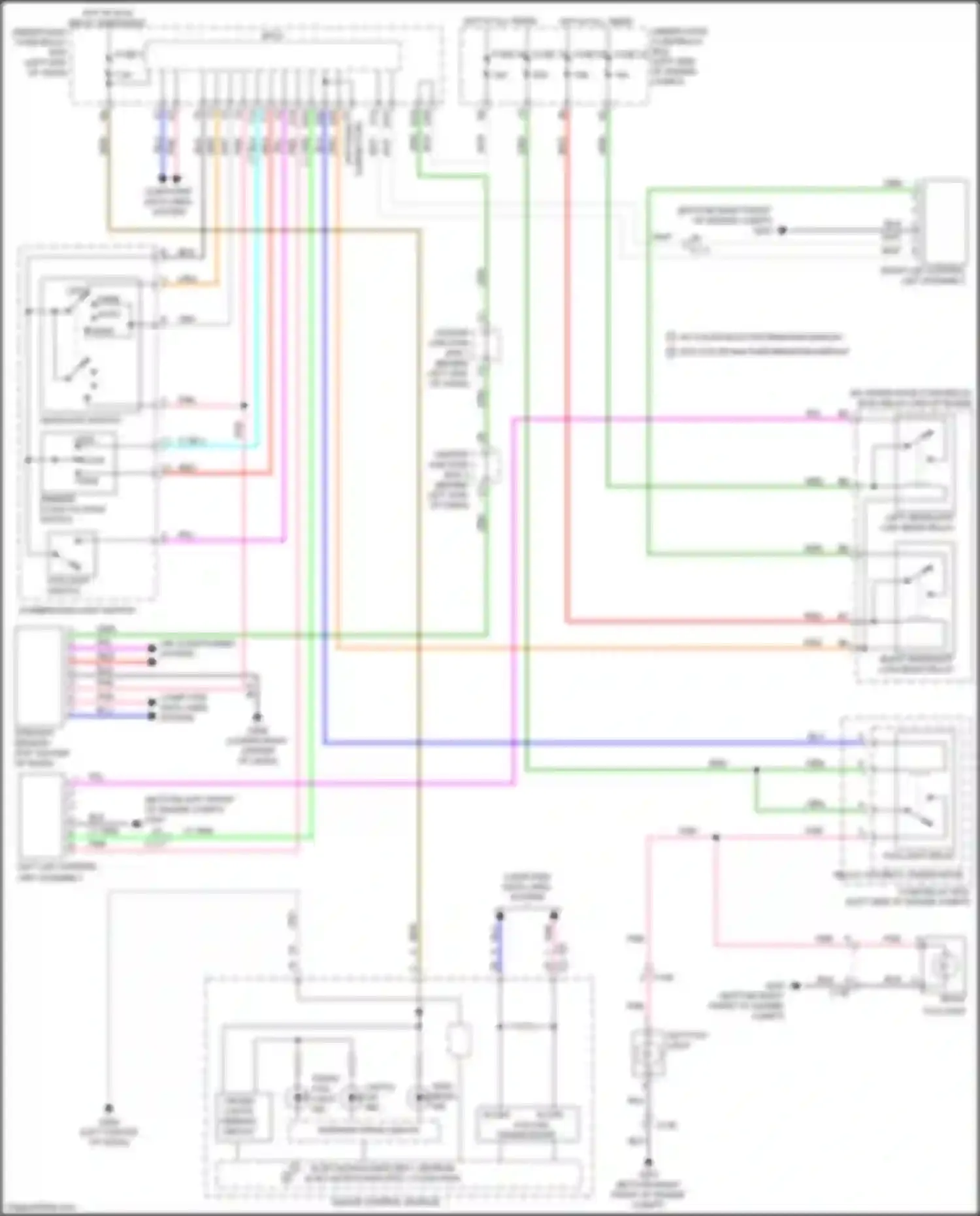 Wiring diagram fog light relay for Acura ILX I facelift (2015-2018) (1 of 2)