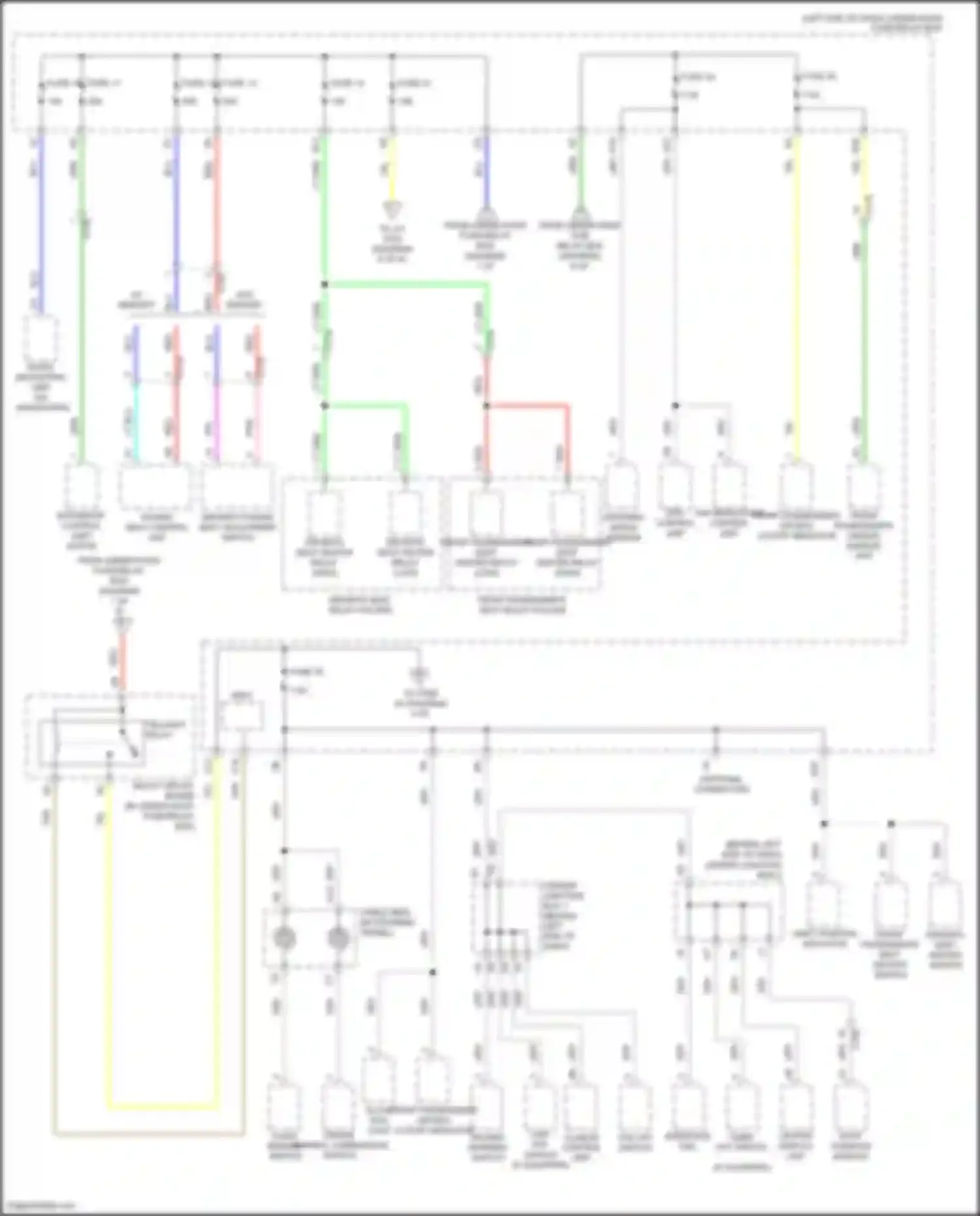 Wiring diagram front passenger's seat relay holder for Acura ILX I facelift (2015-2018) (2 of 2)