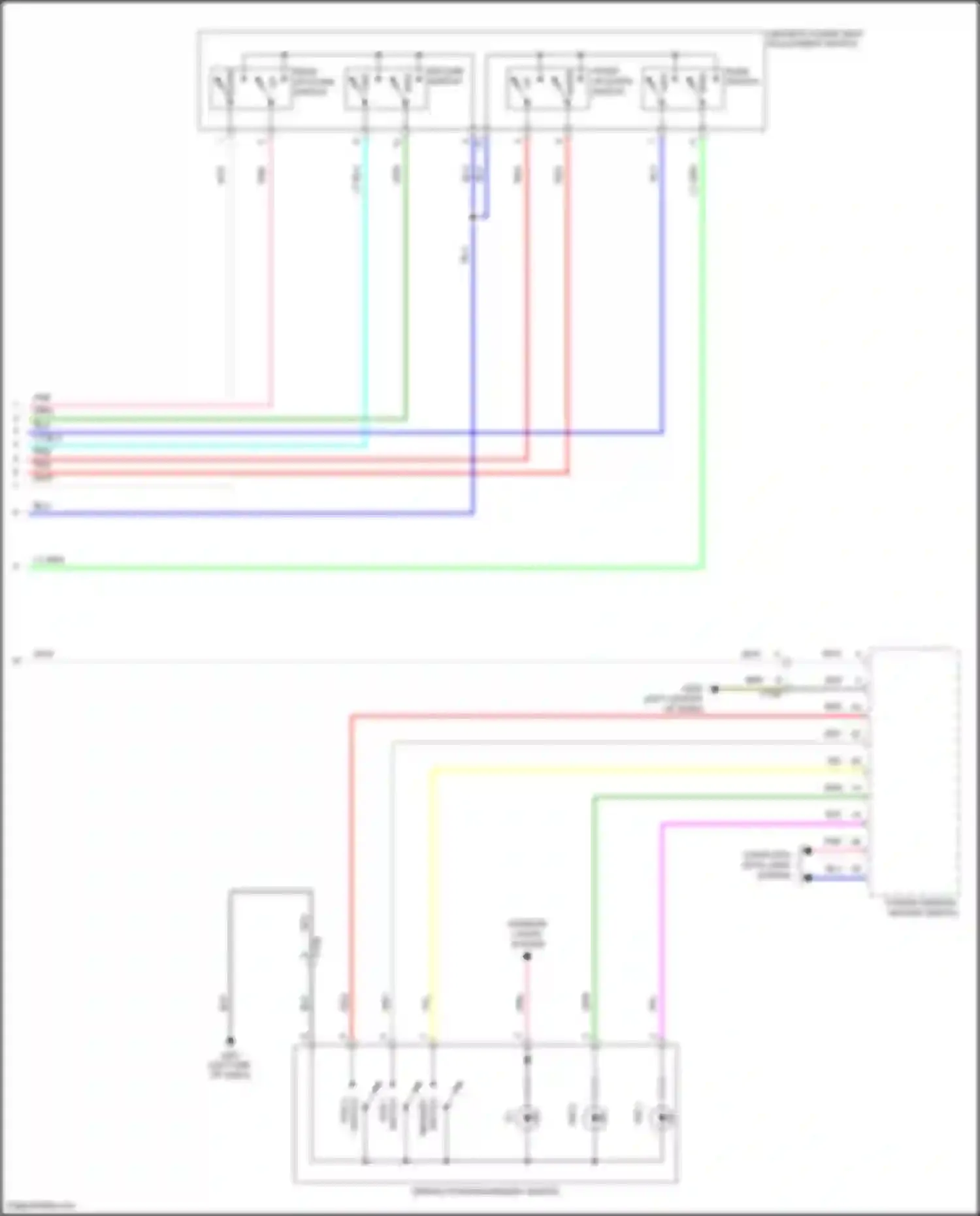 Wiring diagram front up-down switch for Acura ILX I facelift (2015-2018) (1 of 1)