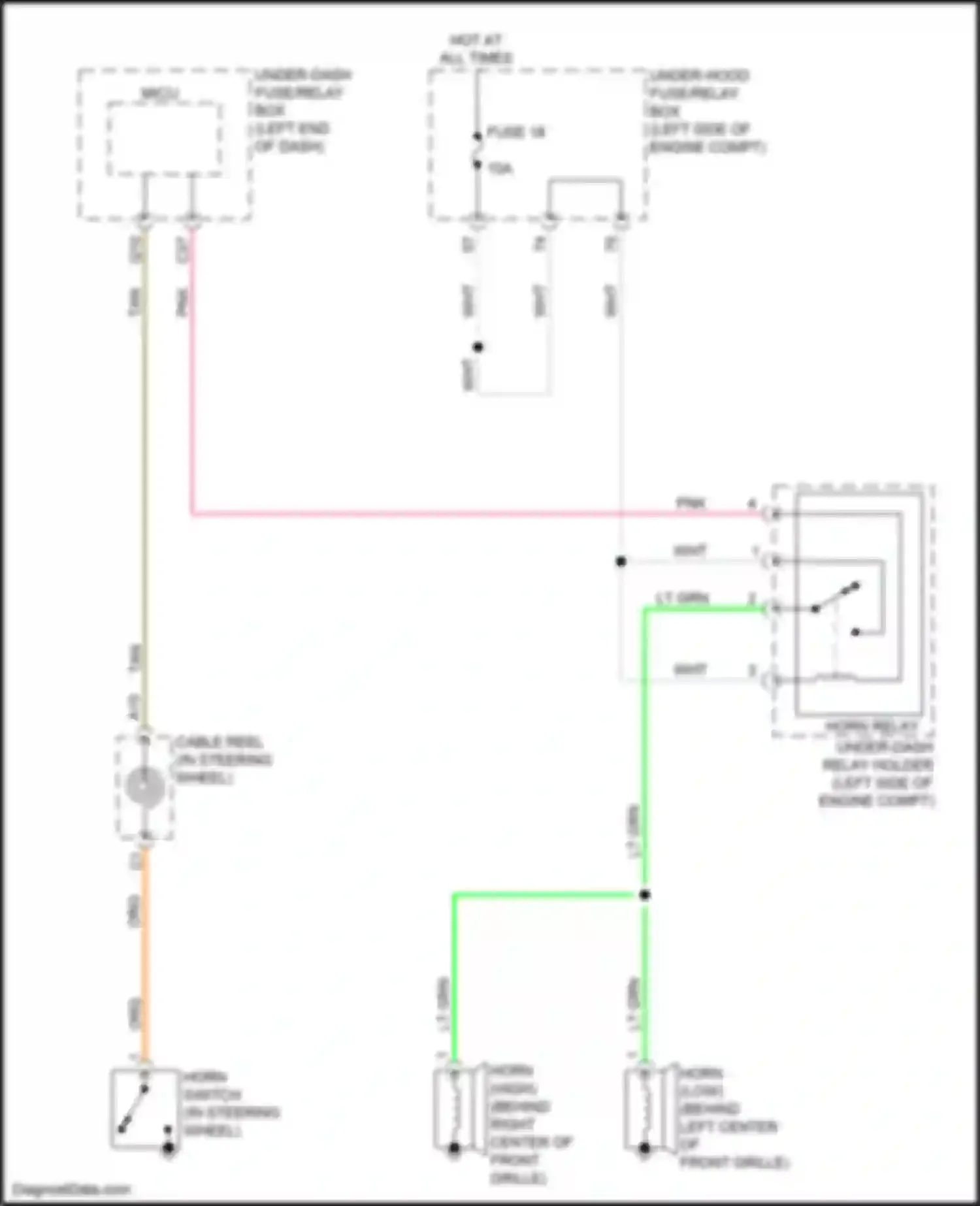 Wiring diagram fuse 18 for Acura ILX I facelift (2015-2018) (5 of 8)