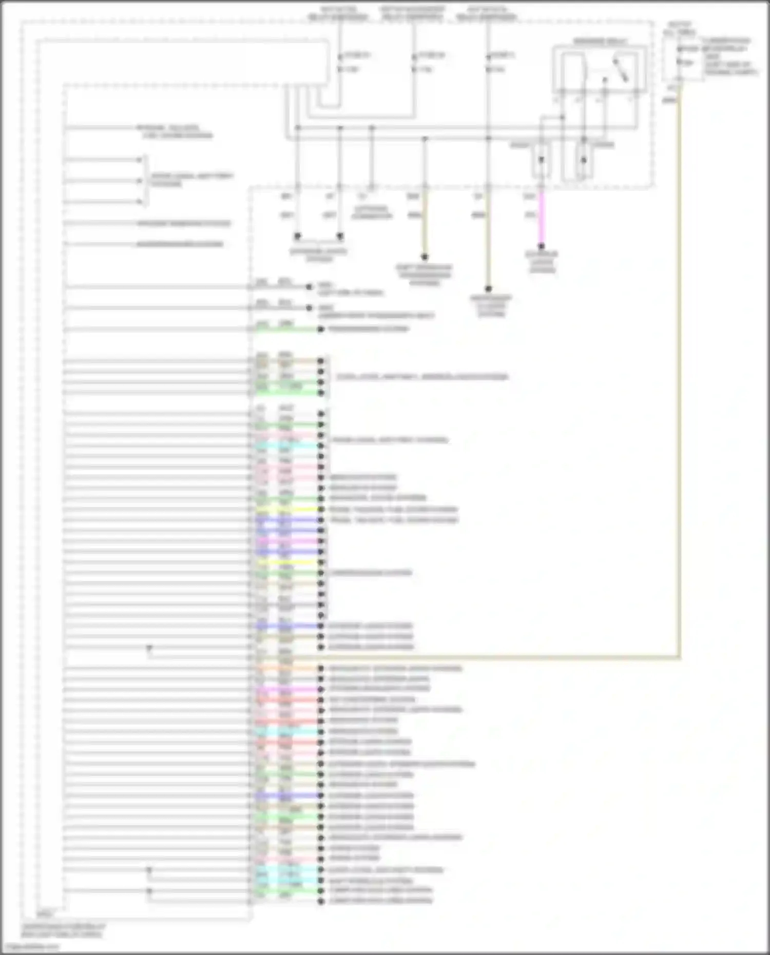Wiring diagram horns system for Acura ILX I facelift (2015-2018) (2 of 3)