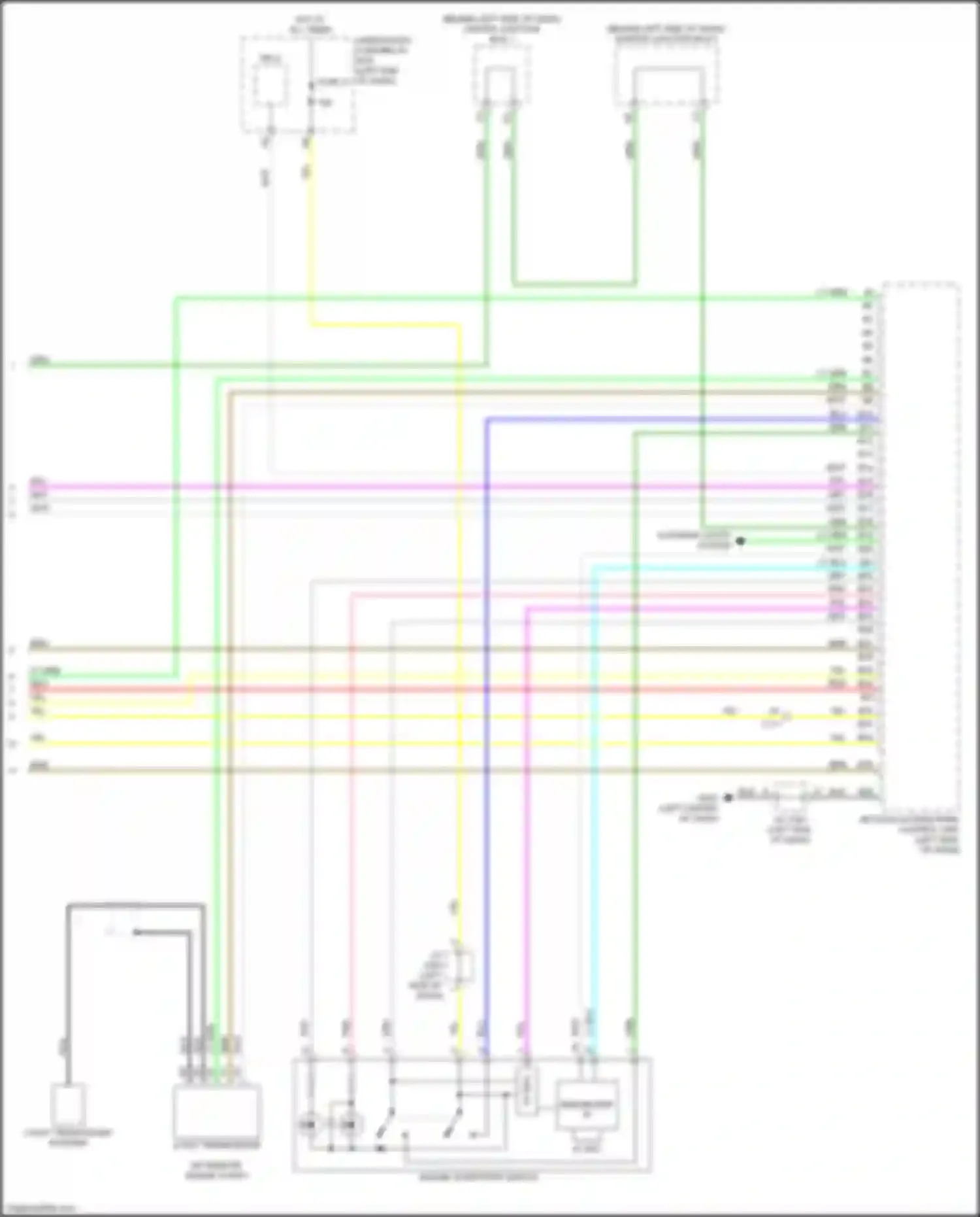 Wiring diagram keyless access/tpms control unit for Acura ILX I facelift (2015-2018) (2 of 8)