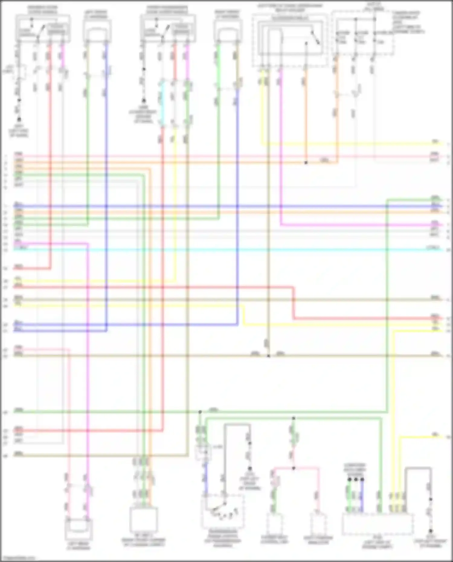 Wiring diagram left front lf antenna for Acura ILX I facelift (2015-2018) (1 of 3)