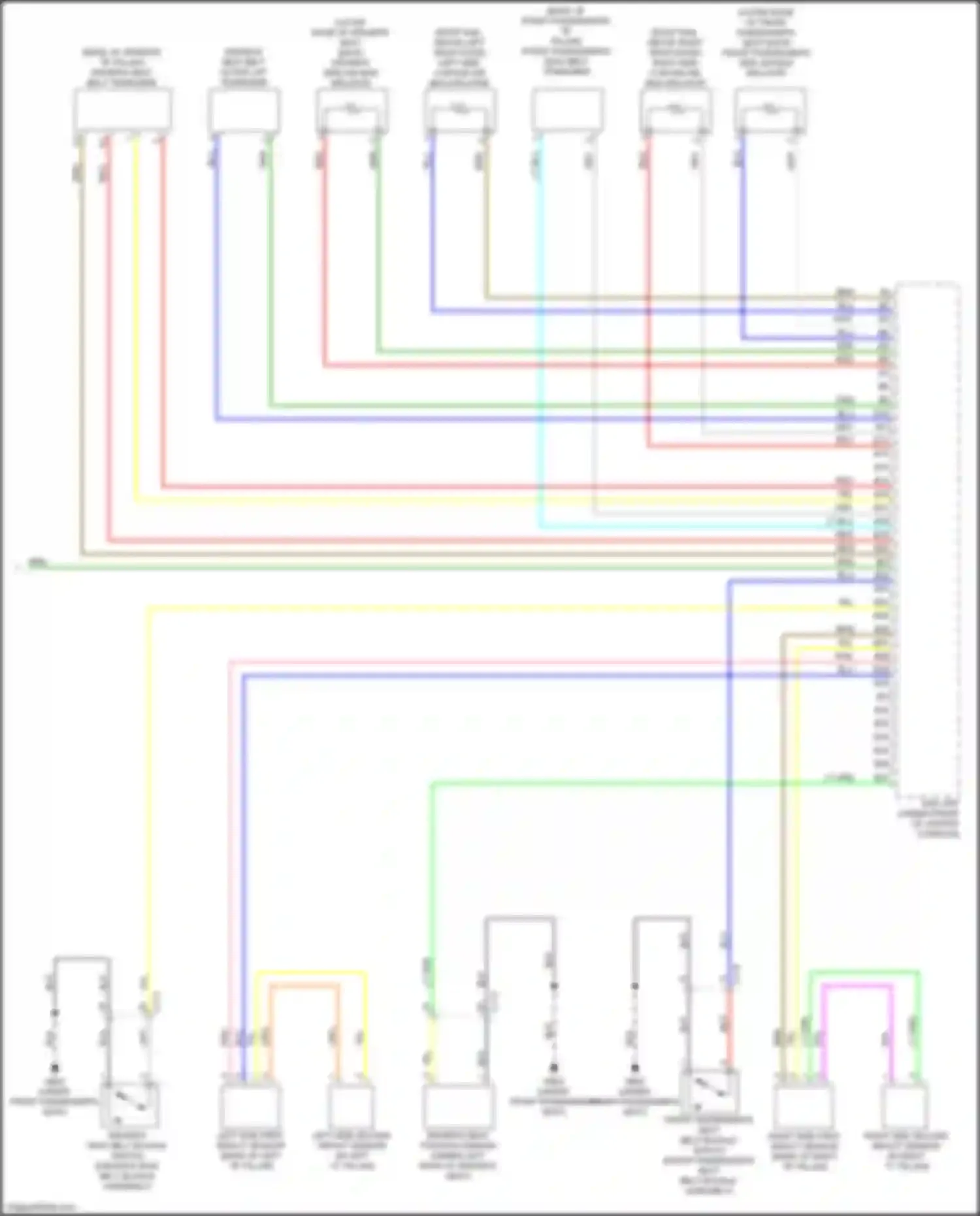 Wiring diagram left side first impact sensor for Acura ILX I facelift (2015-2018) (1 of 1)