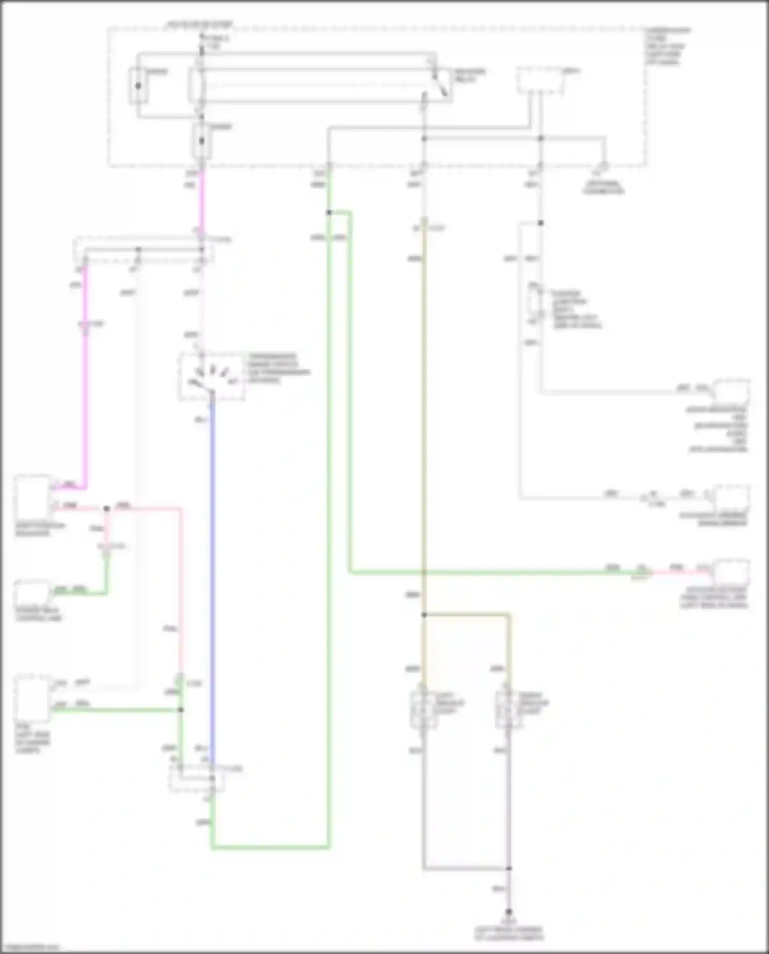 Wiring diagram reverse relay for Acura ILX I facelift (2015-2018) (2 of 5)