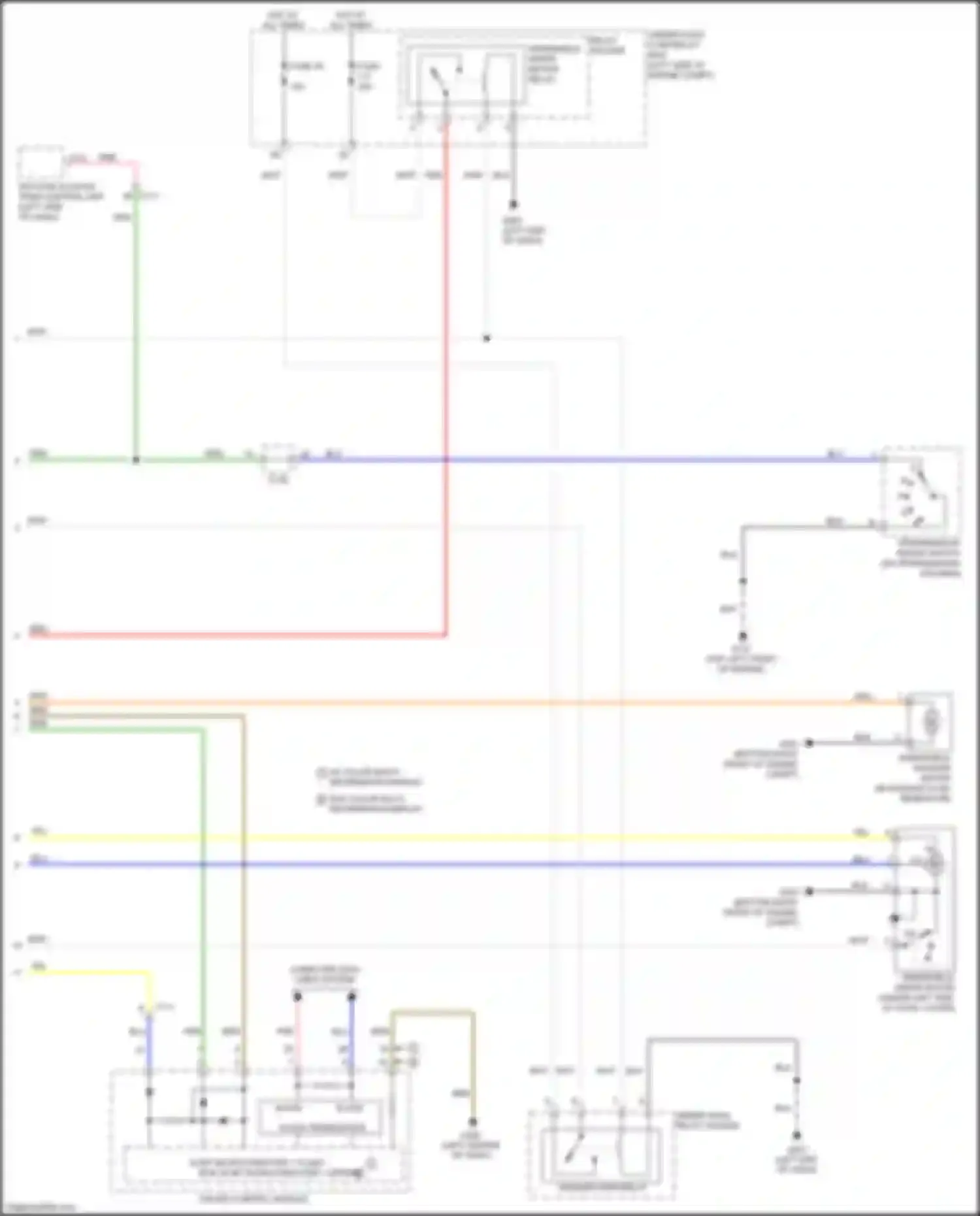 Wiring diagram windshield wiper motor relay for Acura ILX I facelift (2015-2018) (1 of 1)