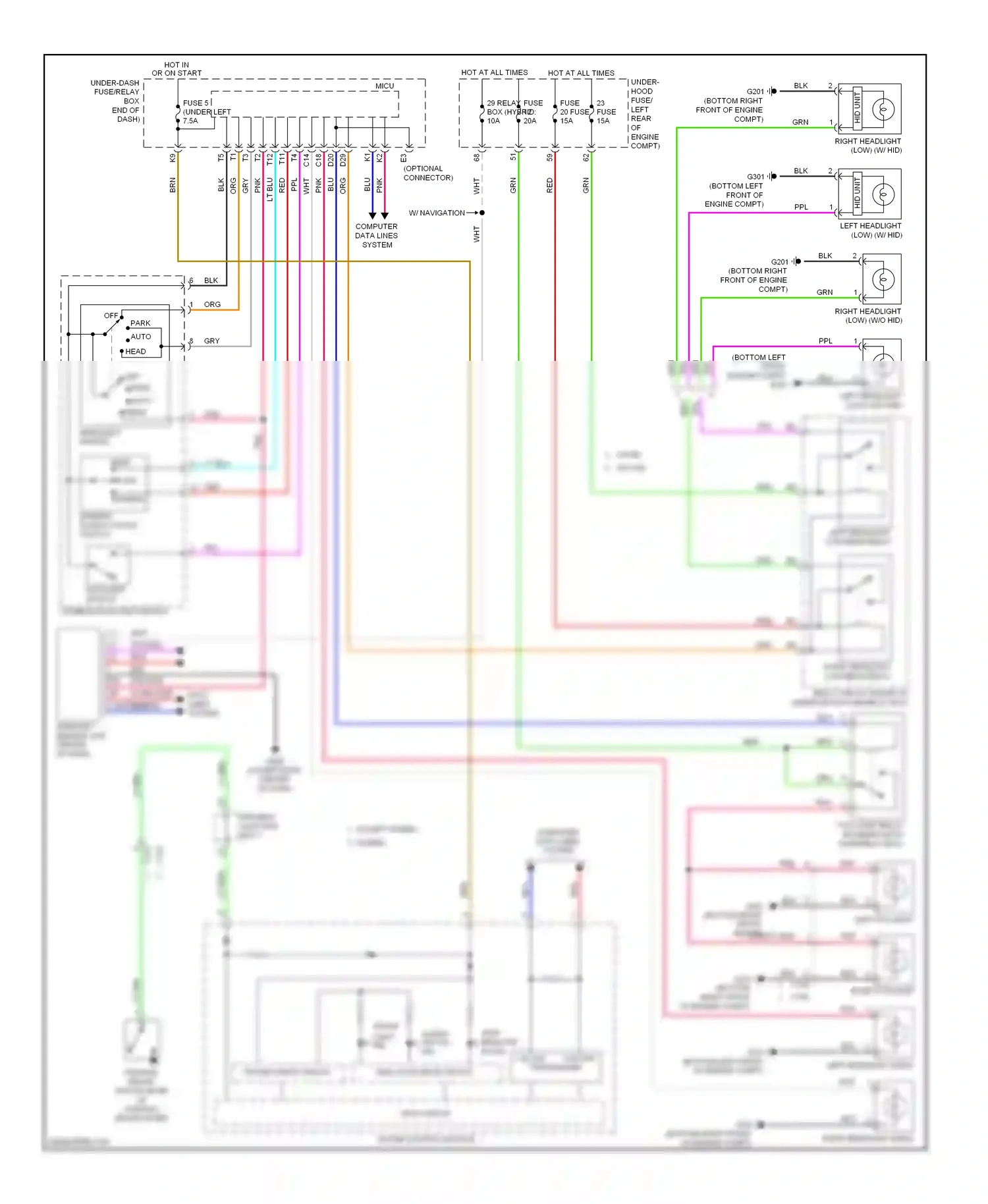 Acura ILX I (2012-2015) (engine compt) pnk wiring diagram  (1 of 1)