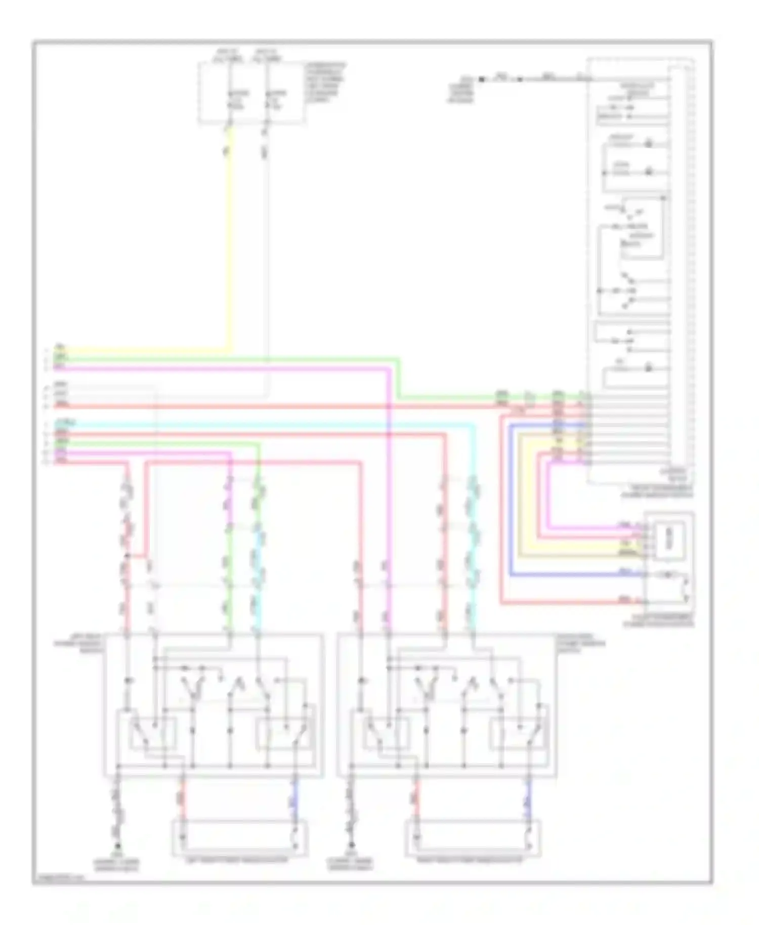 Wiring diagram left rear power window motor for Acura ILX I (2012-2015) (1 of 1)