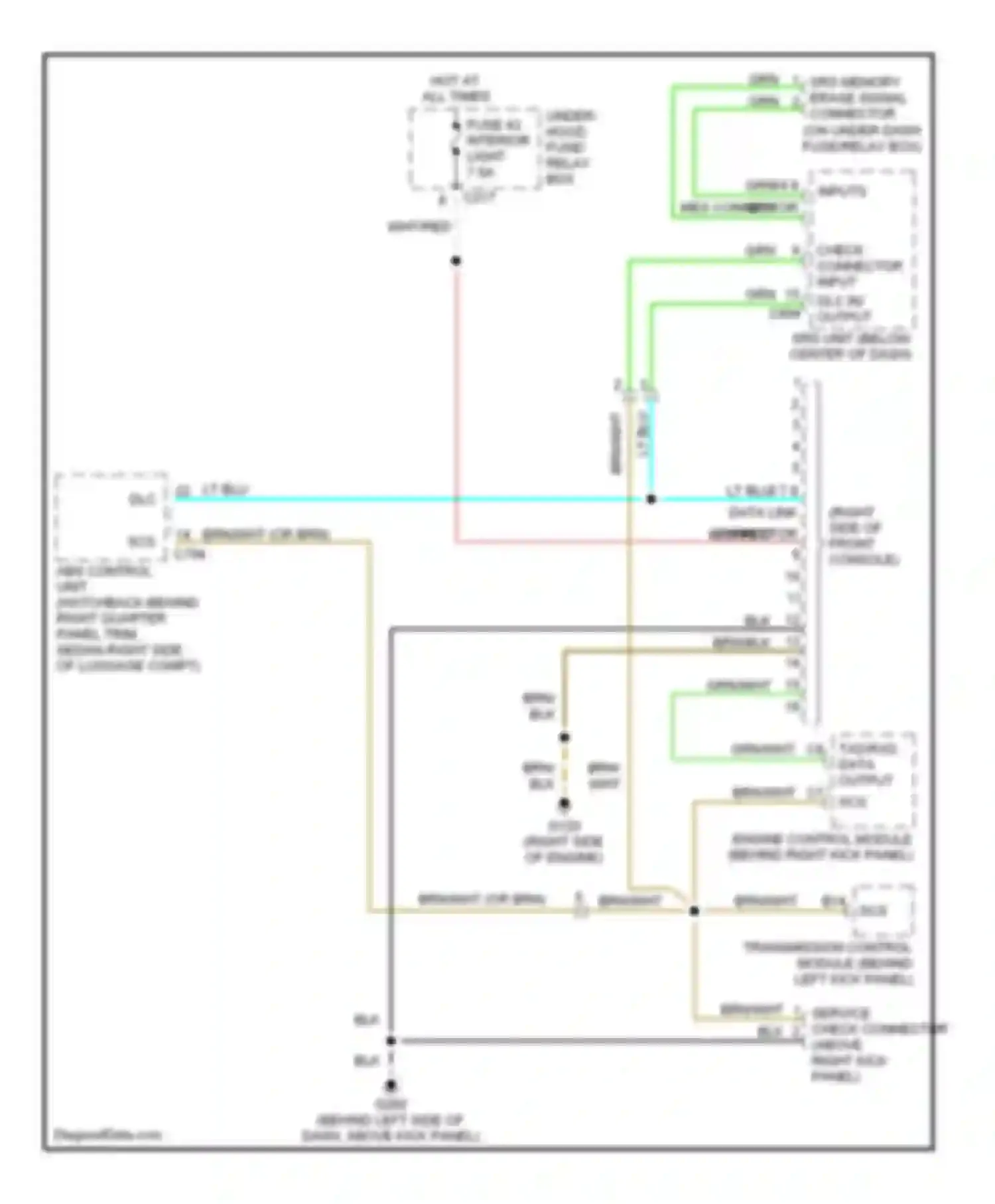 Integra Acura III (1993-2001): Computer data lines circuit