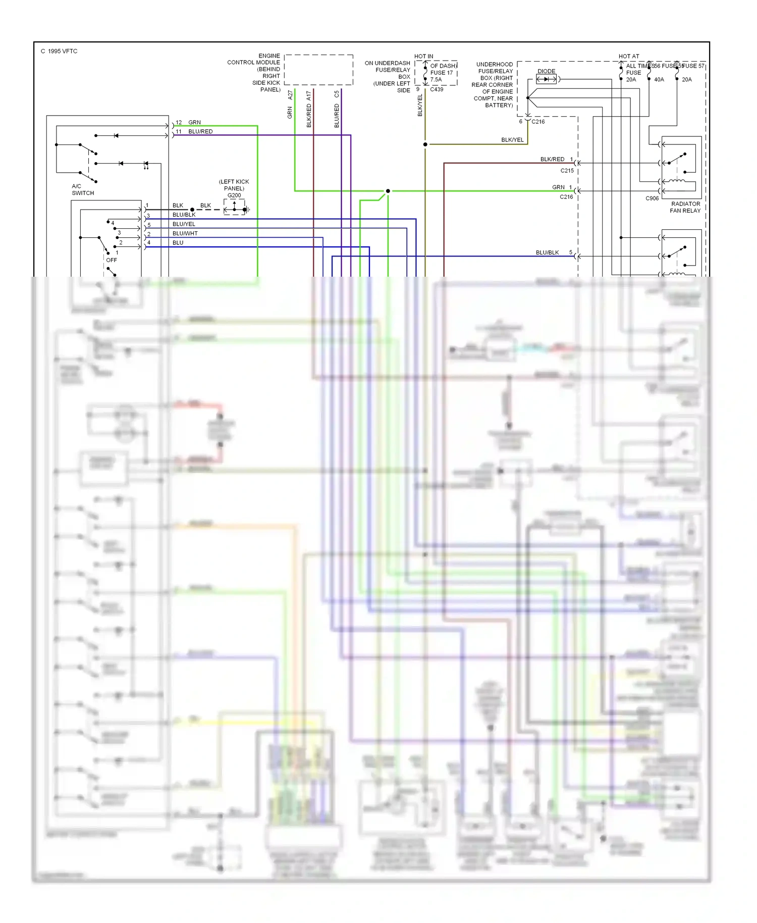Wiring diagram a/c compressor clutch for Acura Integra III (1993-2001) (1 of 1)