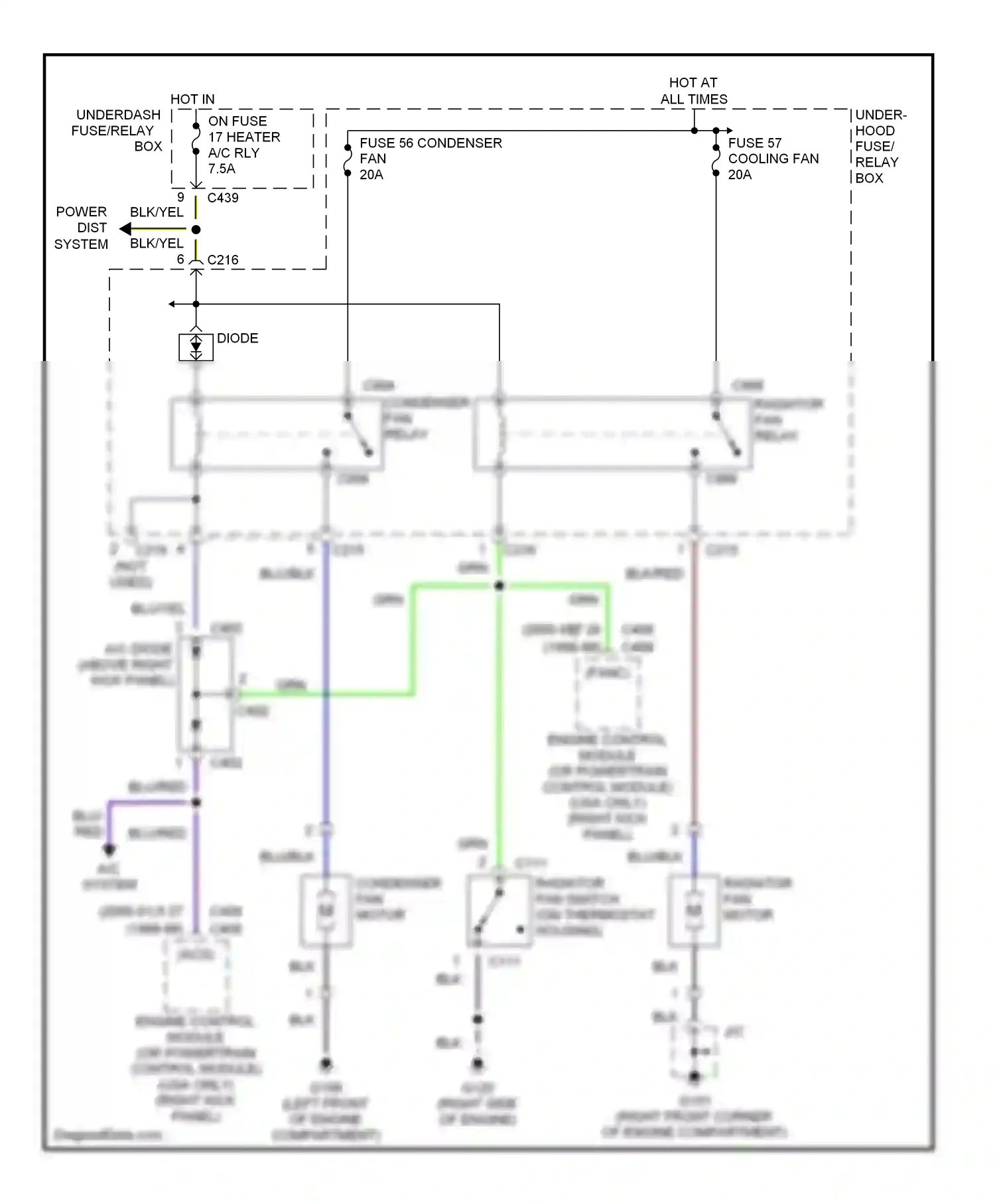 Wiring diagram blk for Acura Integra III (1993-2001) (5 of 50)