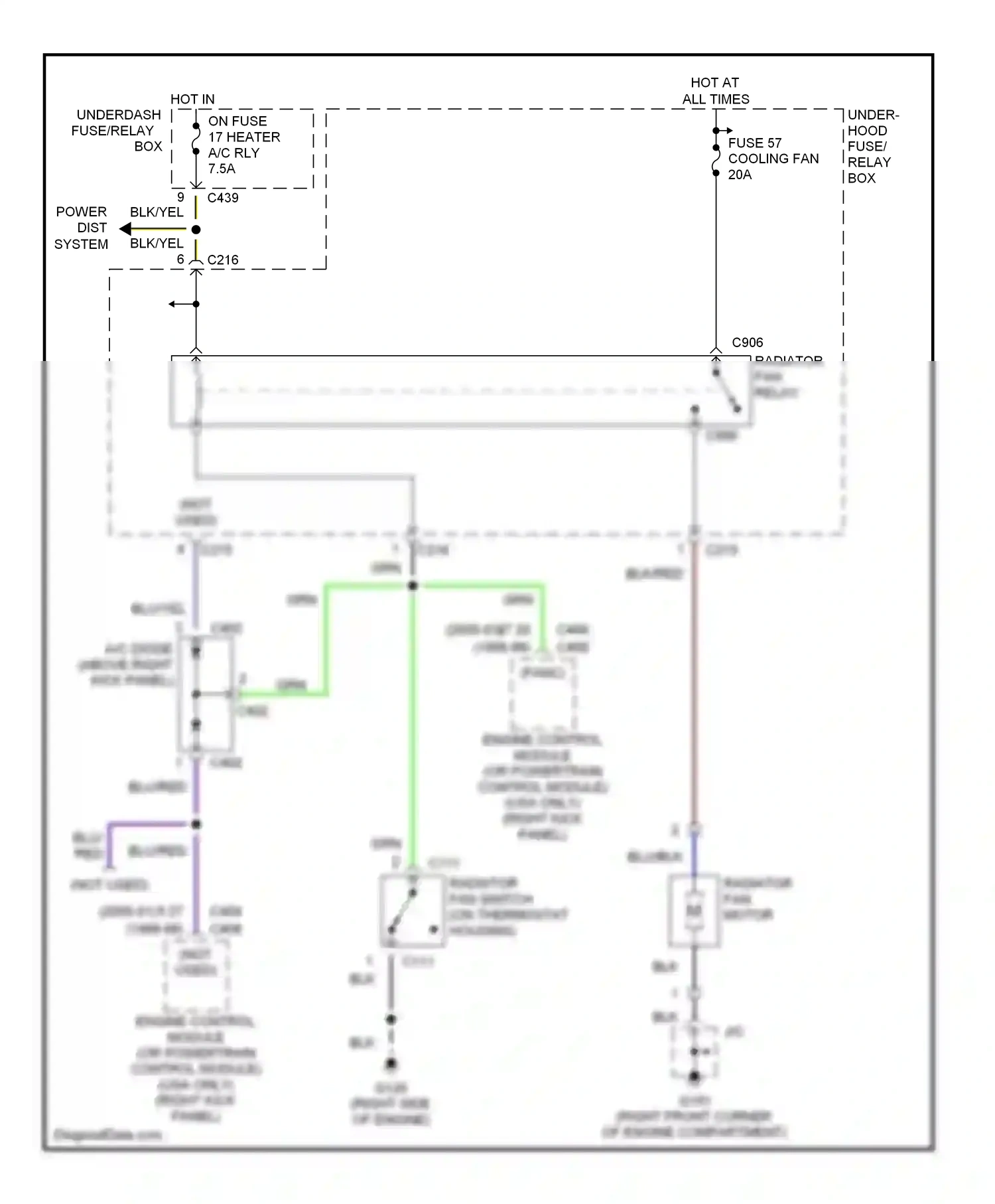 Wiring diagram blu for Acura Integra III (1993-2001) (4 of 30)