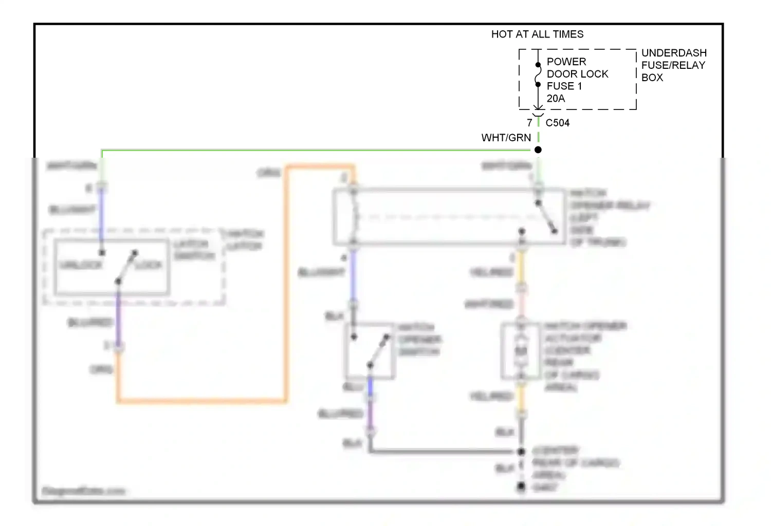 Wiring diagram blu for Acura Integra III (1993-2001) (30 of 30)