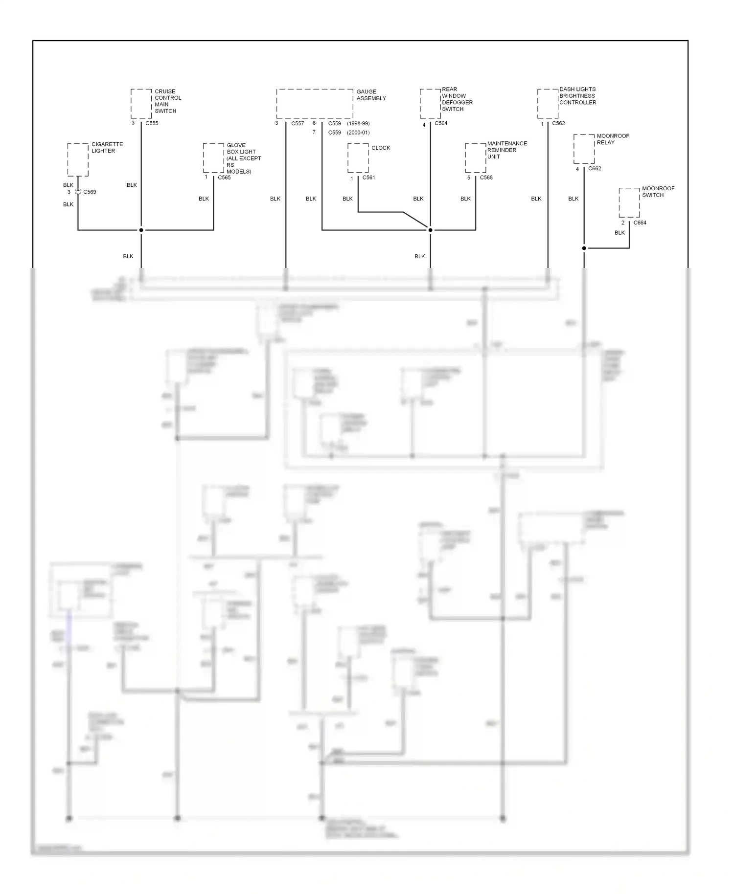 Wiring diagram clutch switch for Acura Integra III (1993-2001) (1 of 1)