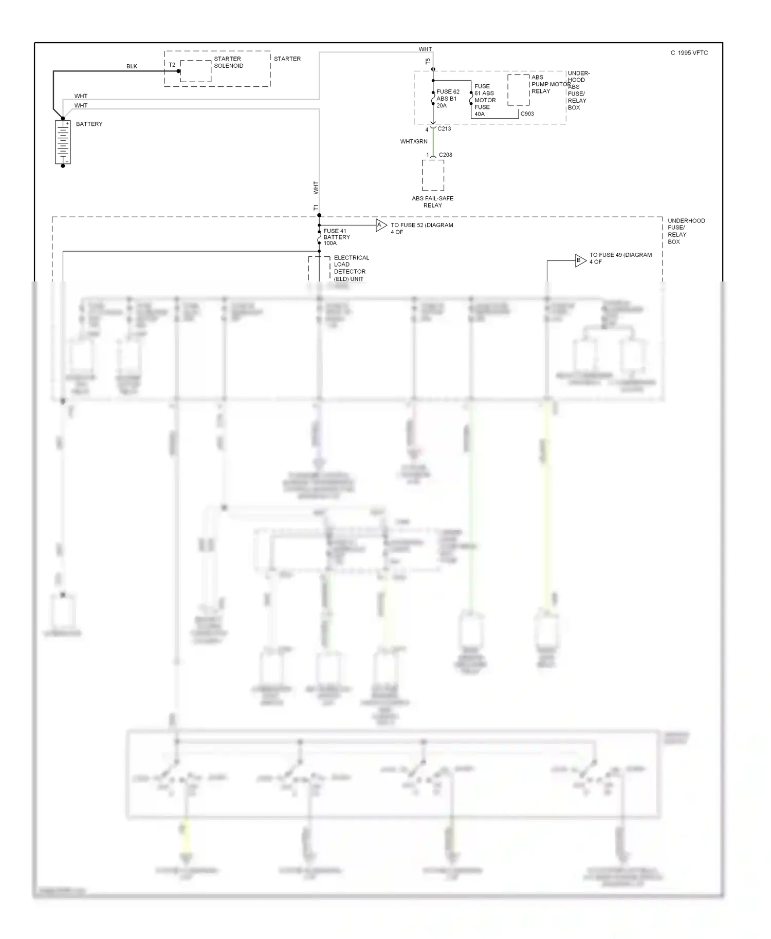 Acura Integra III (1993-2001) combination light switch wiring diagram  (5 of 6)
