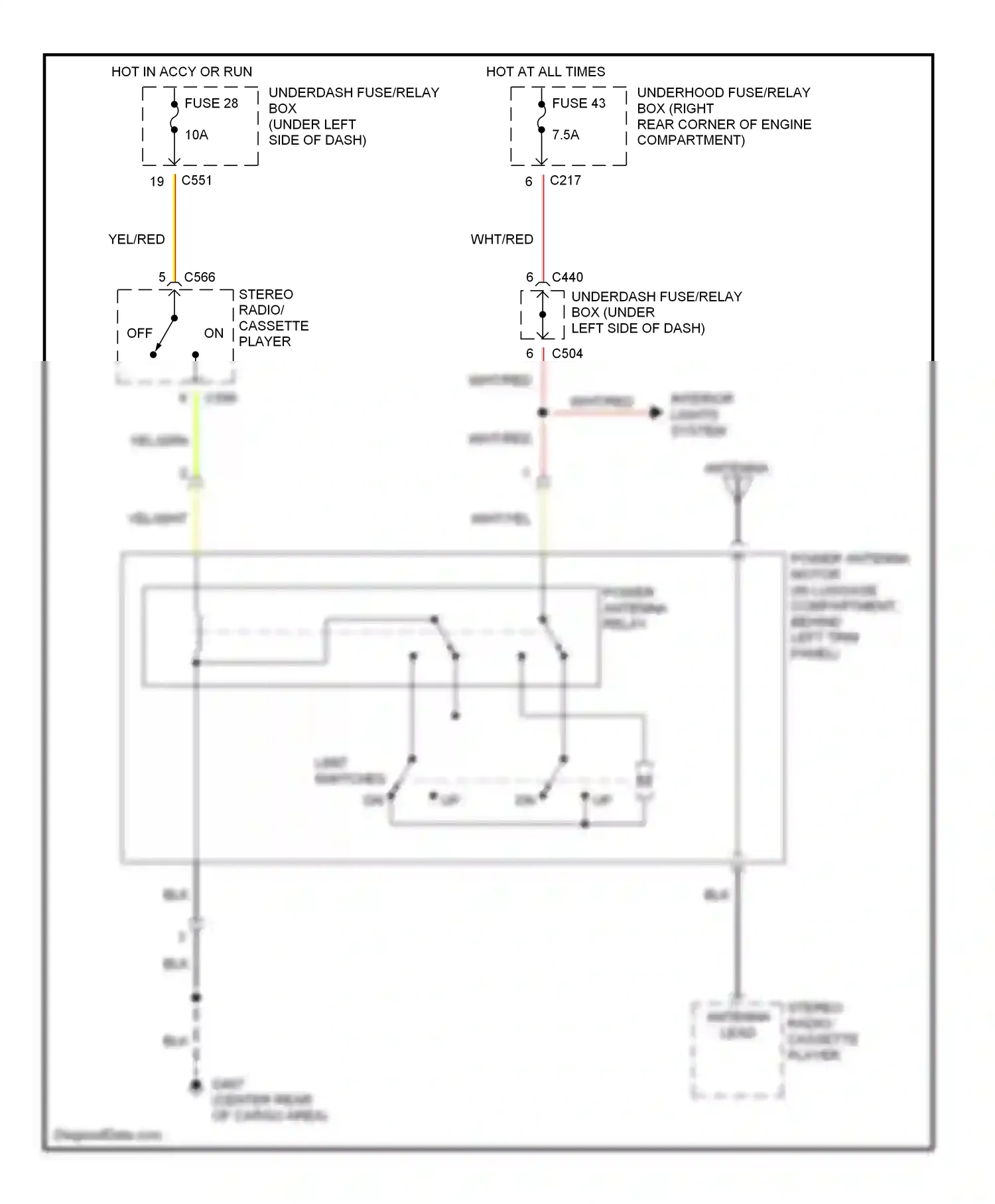 Wiring diagram dn up for Acura Integra III (1993-2001) (1 of 1)