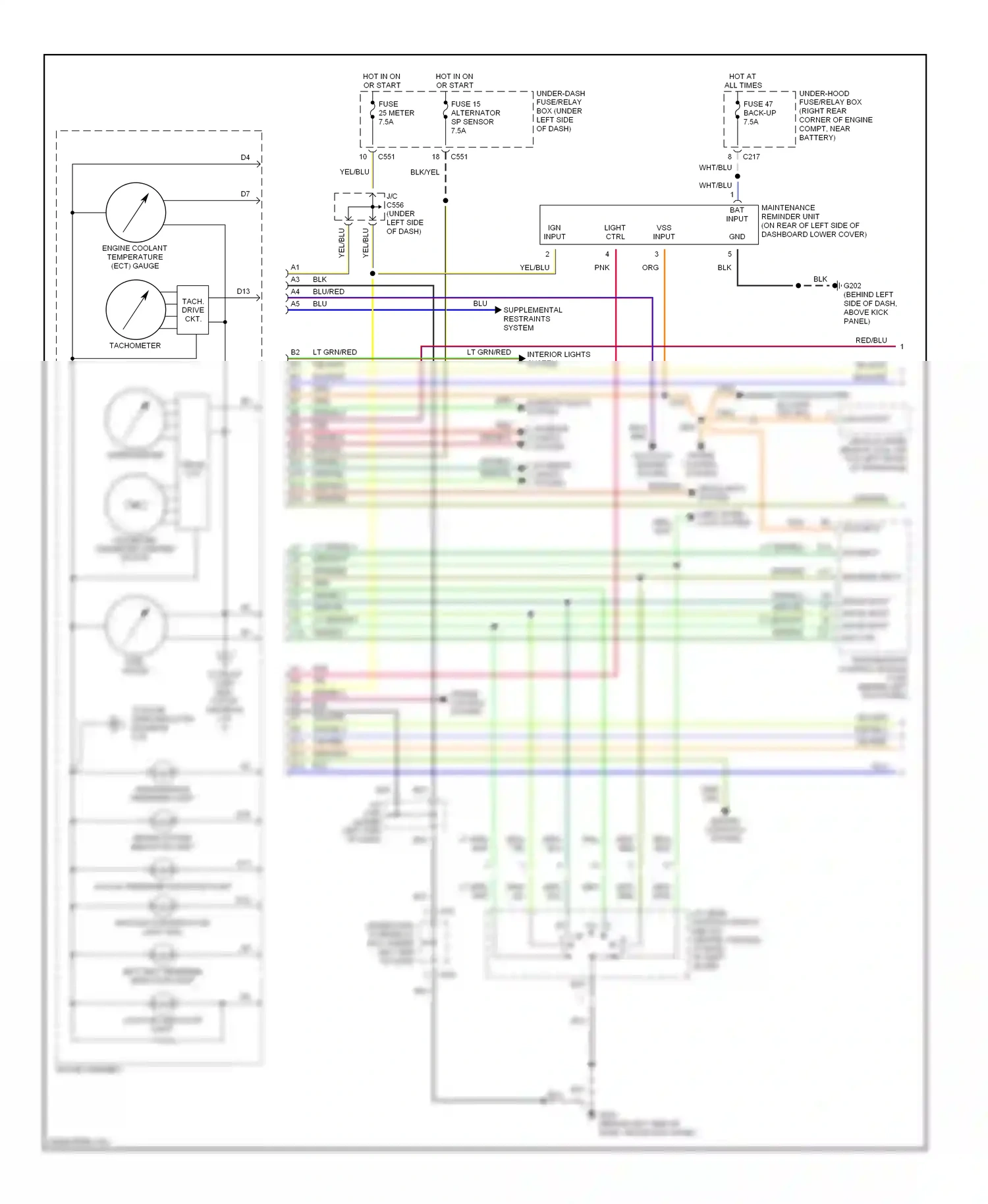 Wiring diagram engine controls system for Acura Integra III (1993-2001) (1 of 5)
