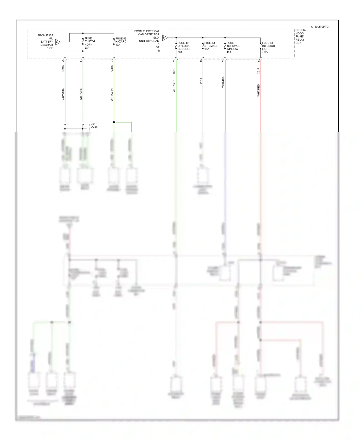 Wiring diagram integrated control unit for Acura Integra III (1993-2001) (10 of 13)