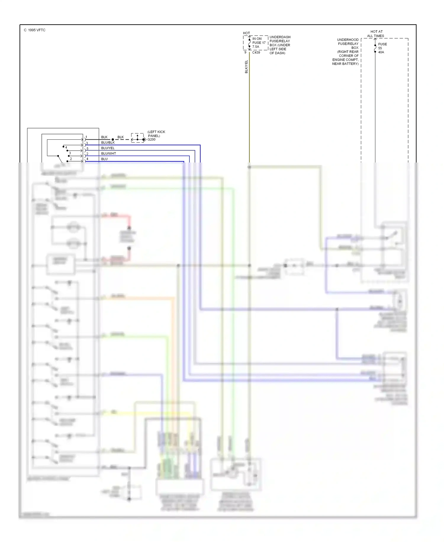 Wiring diagram red for Acura Integra III (1993-2001) (7 of 31)