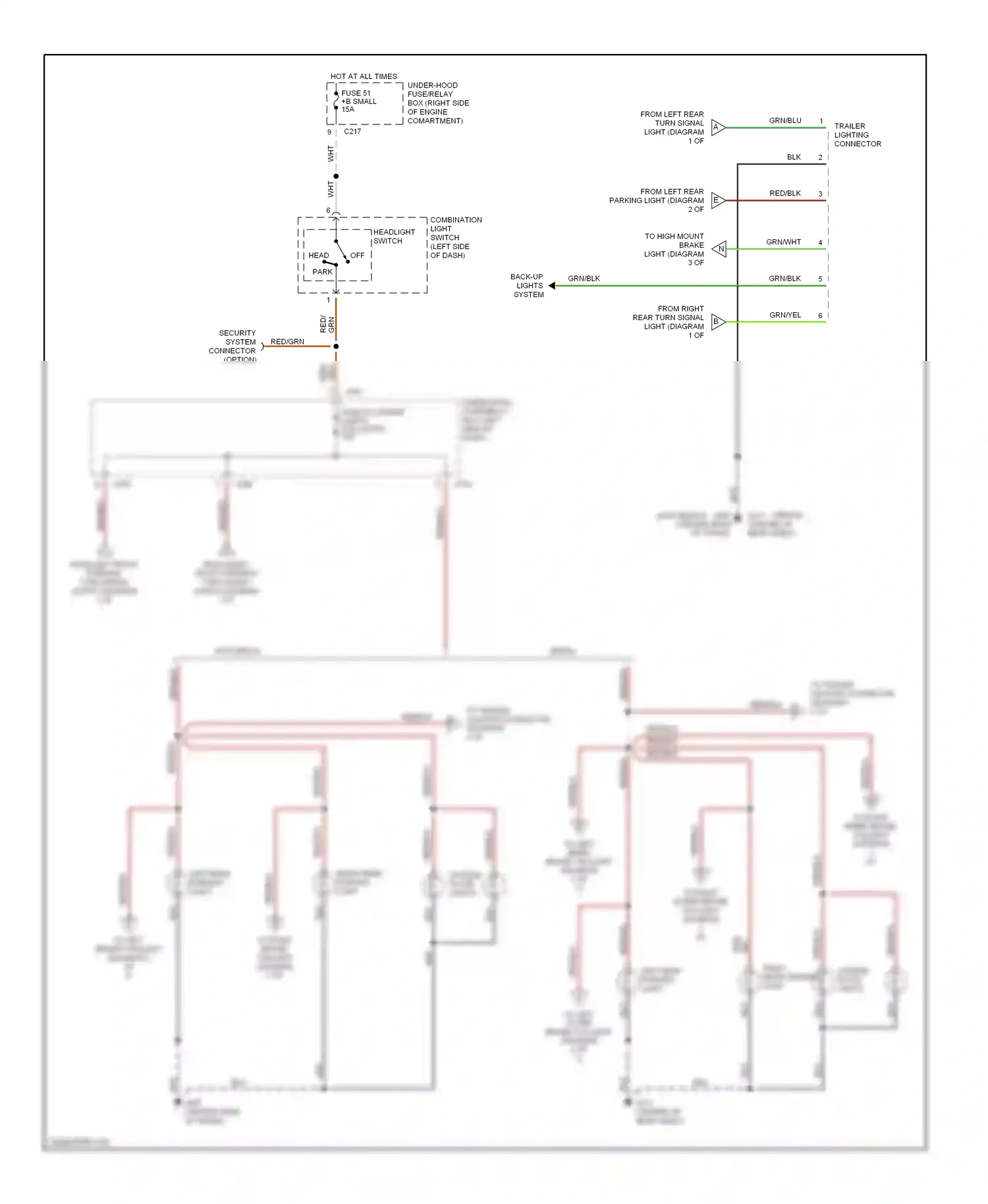 Wiring diagram red for Acura Integra III (1993-2001) (13 of 31)