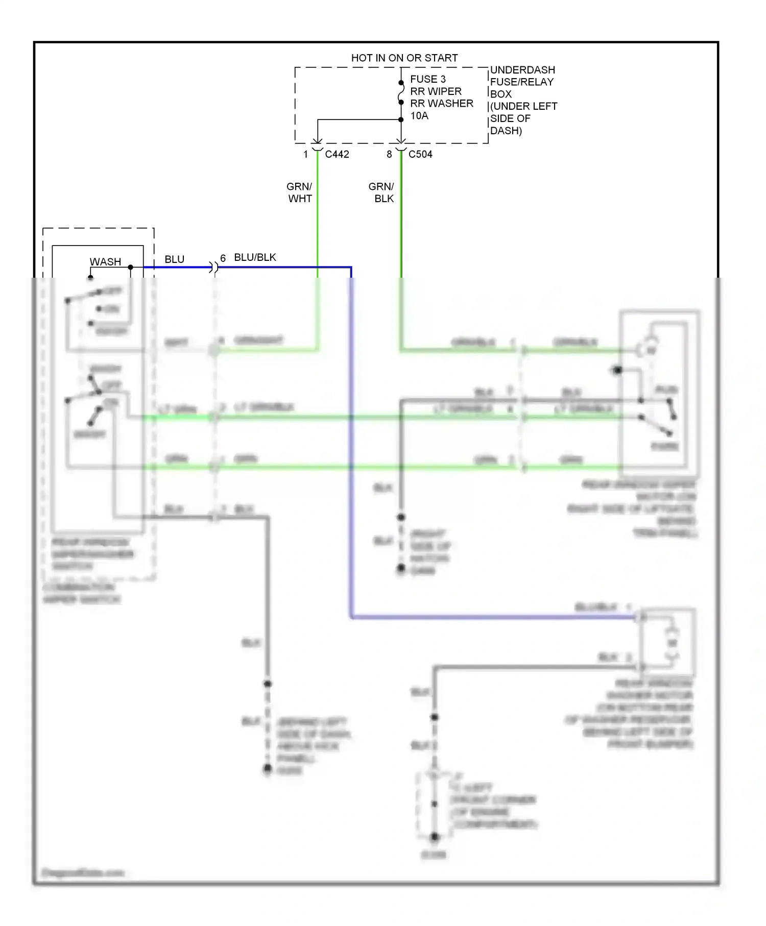 Wiring diagram run for Acura Integra III (1993-2001) (2 of 2)