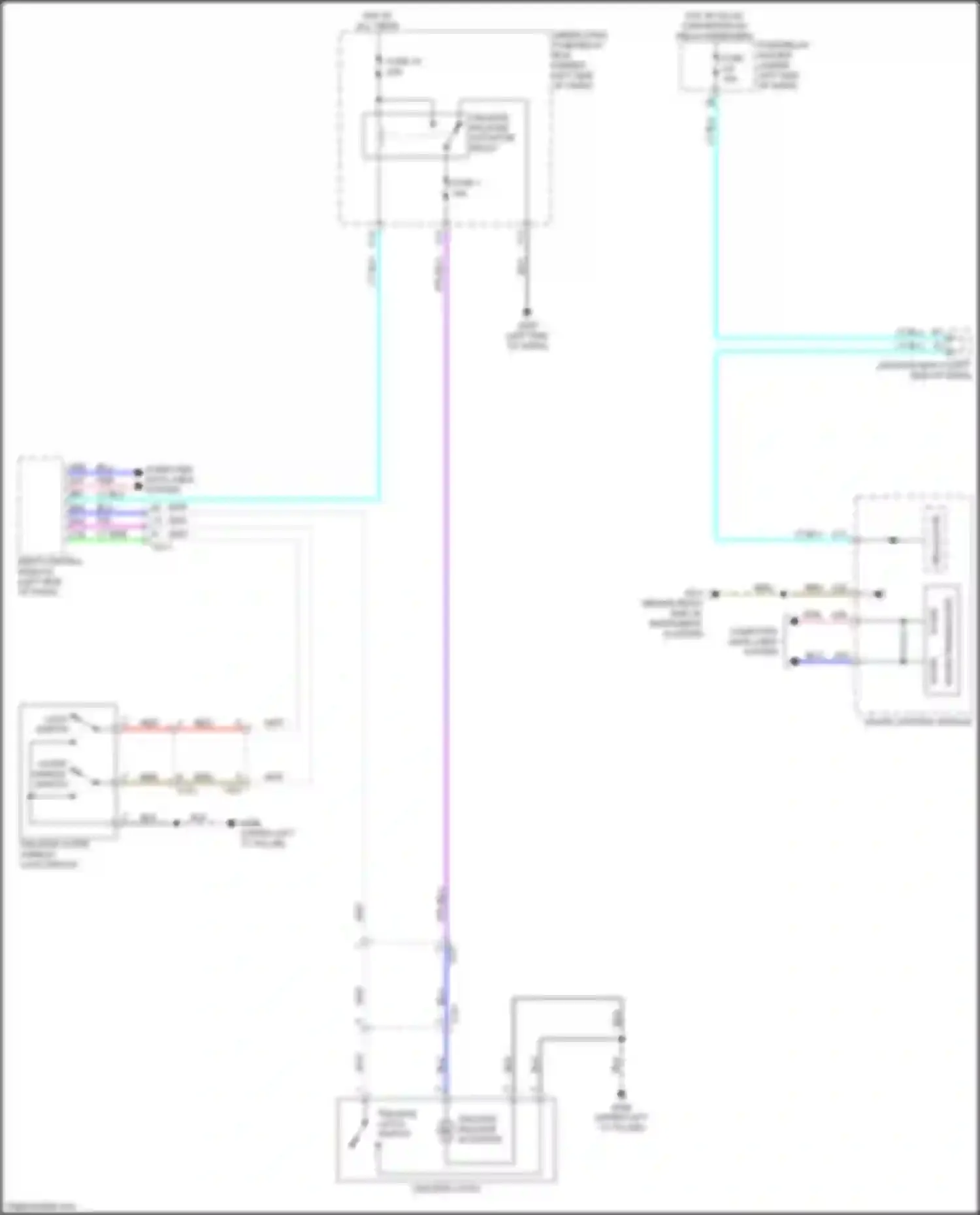 Integra Acura IV (2022-2024): Tailgate release circuit