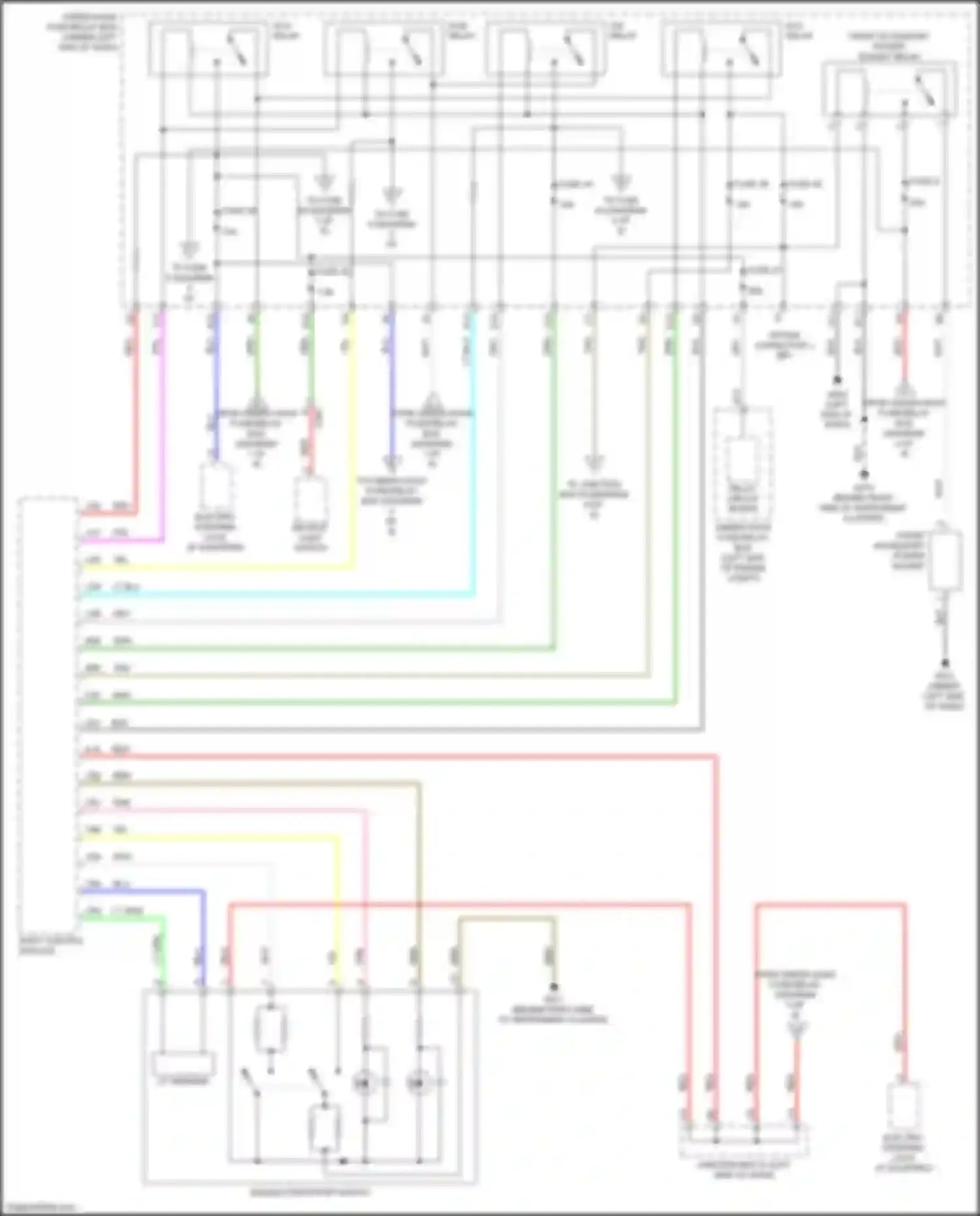 Wiring diagram front accessory power socket relay for Acura Integra IV (2022-2024) (2 of 2)