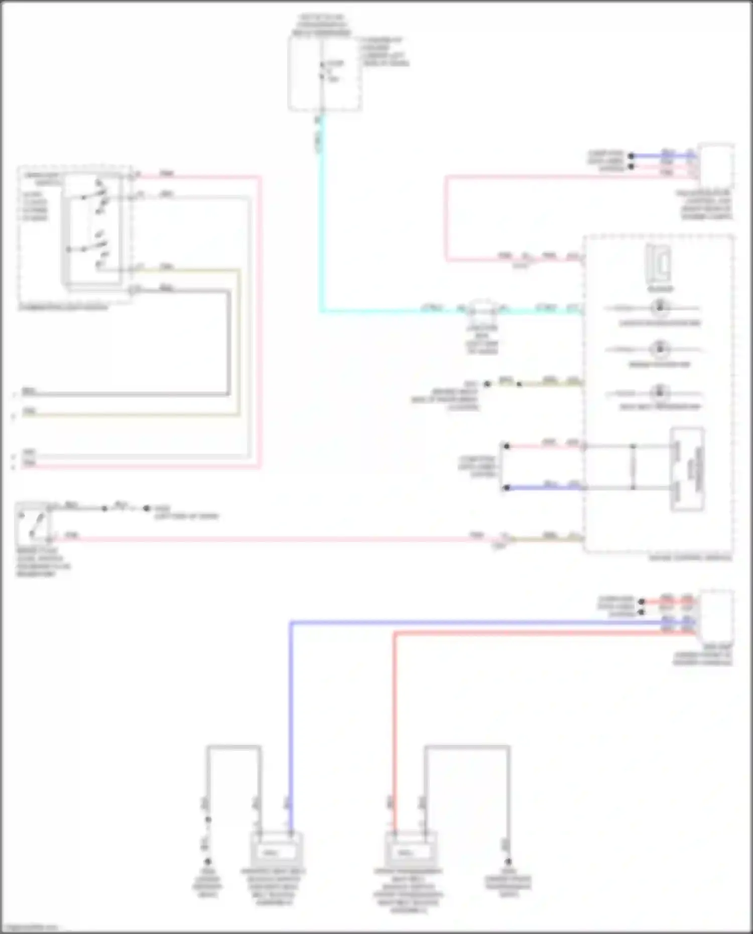 Wiring diagram front passenger's seat belt buckle switch for Acura Integra IV (2022-2024) (1 of 3)