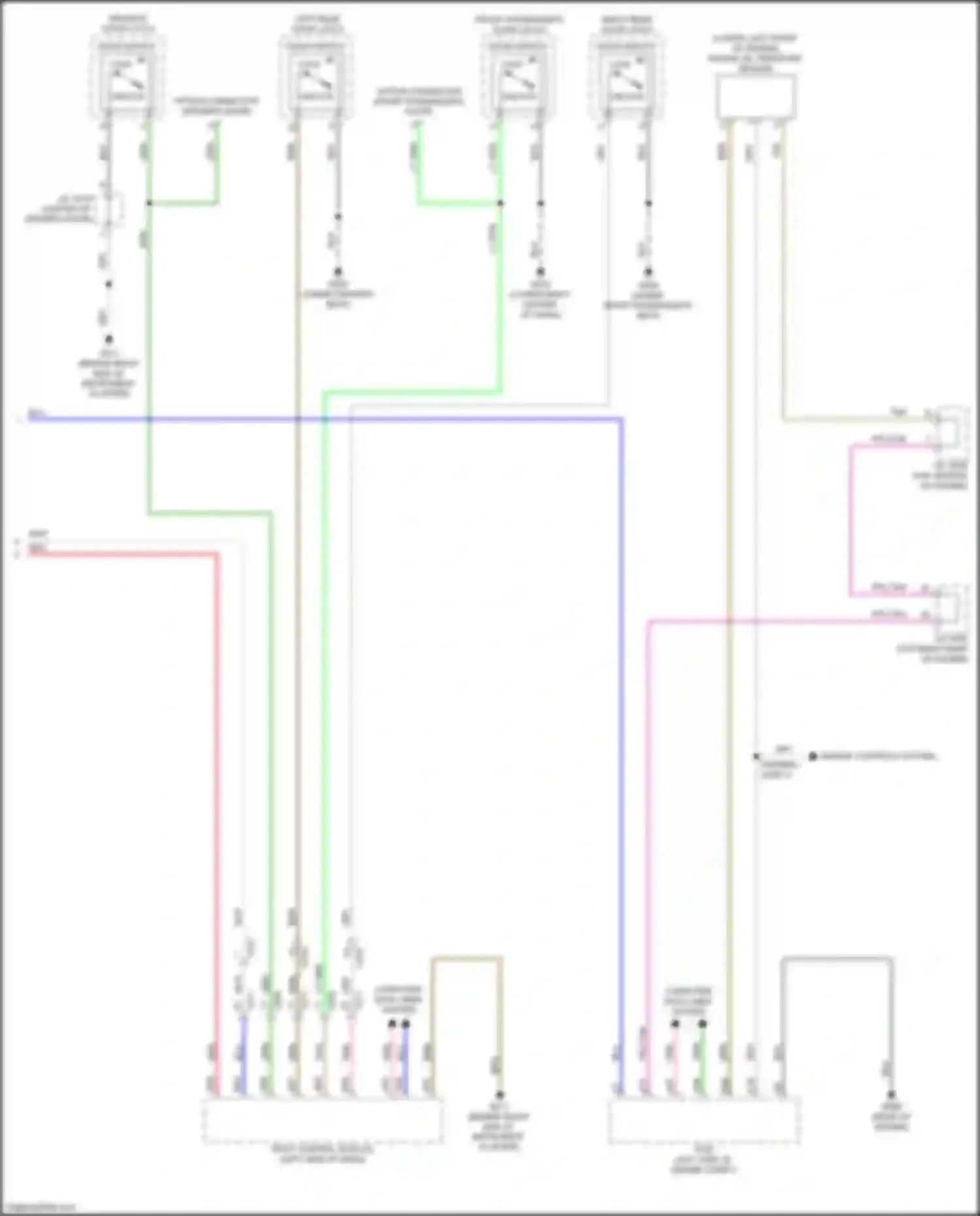Wiring diagram right rear door latch for Acura Integra IV (2022-2024) (6 of 7)