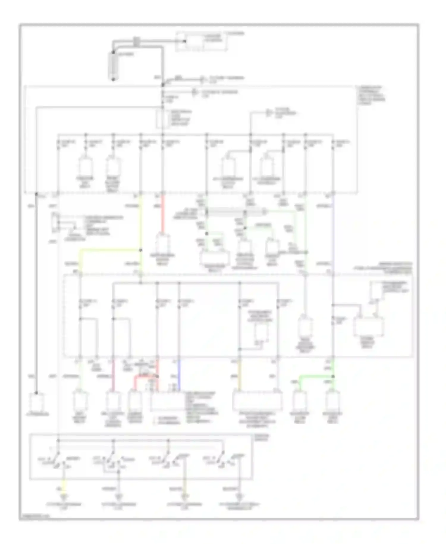 MDX Acura I (2000-2006): Power distribution circuit (1 of 4)