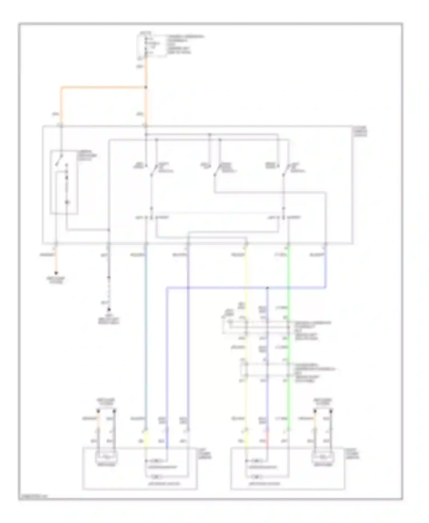 MDX Acura I (2000-2006): Power mirrors circuit, without memory