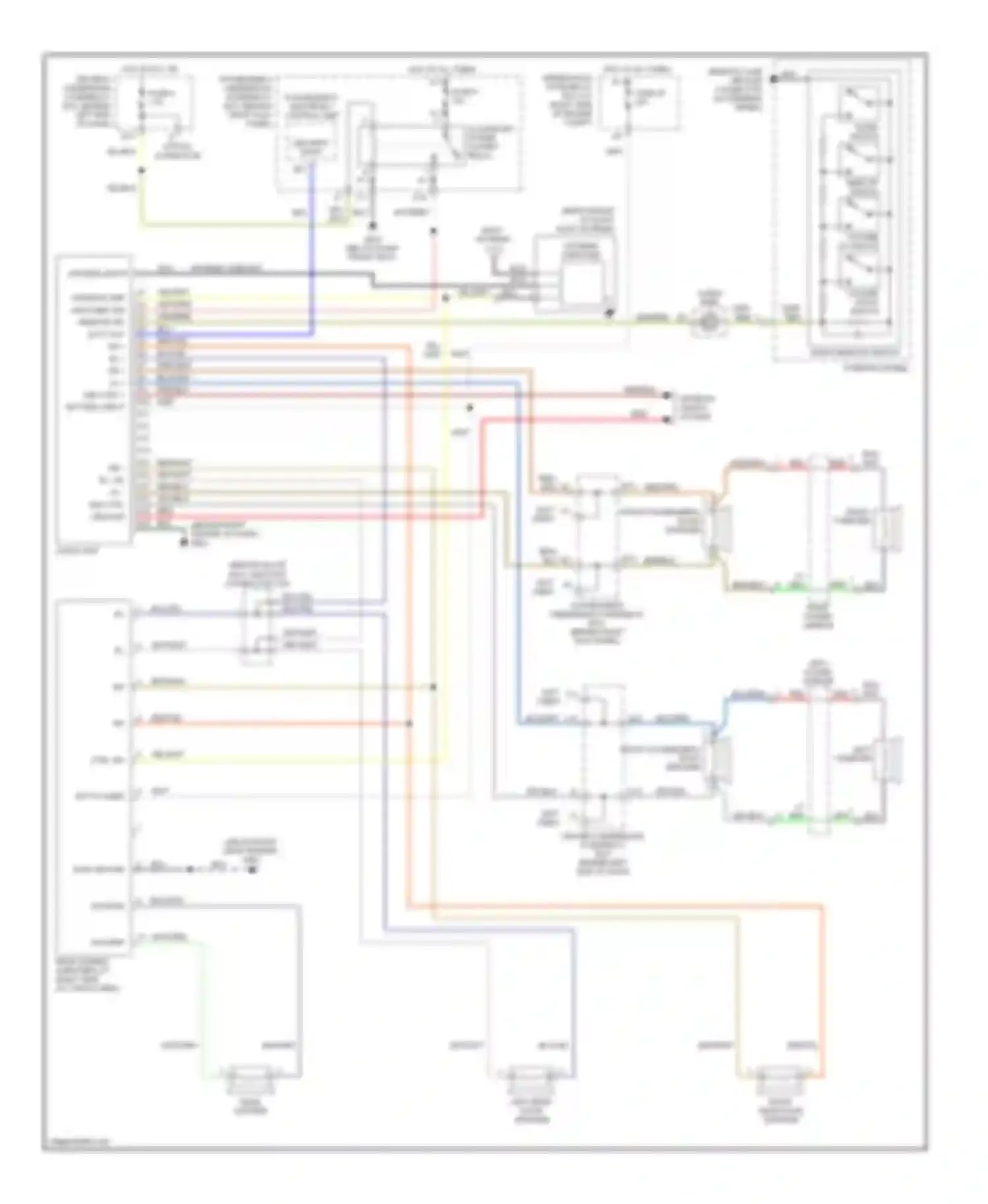 MDX Acura I (2000-2006): Radio circuit, without bose system
