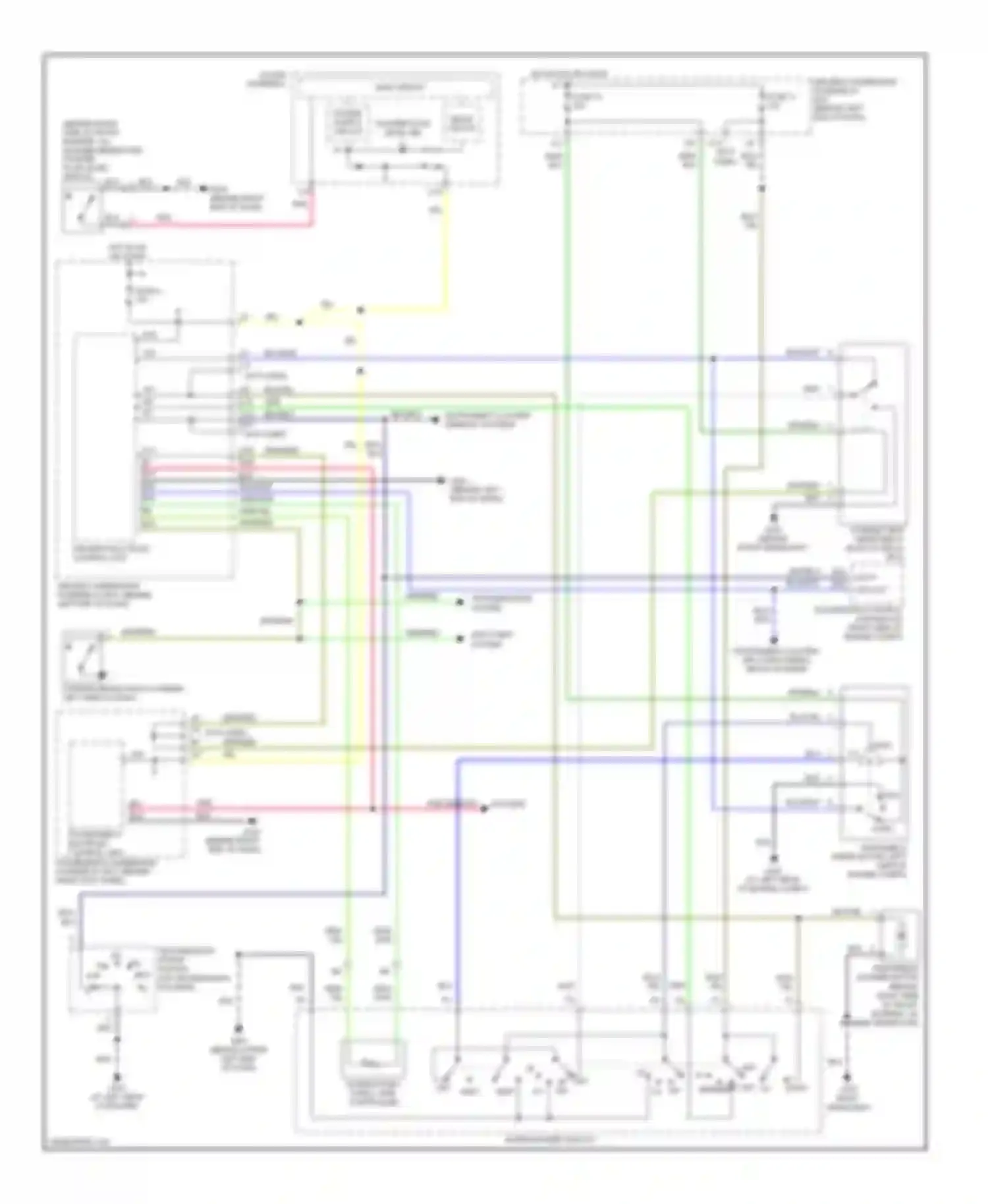 MDX Acura I (2000-2006): Front wiper/washer circuit, without auto wiper system