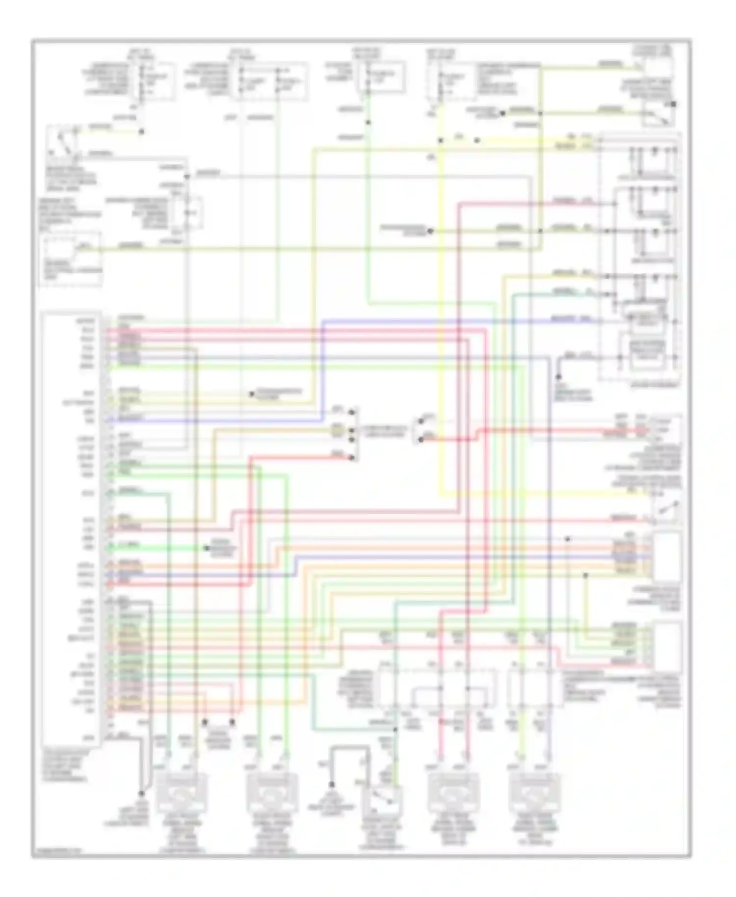Wiring diagram auxiliary fuse holder 2 fuse 92 for Acura MDX I (2000-2006) (1 of 3)