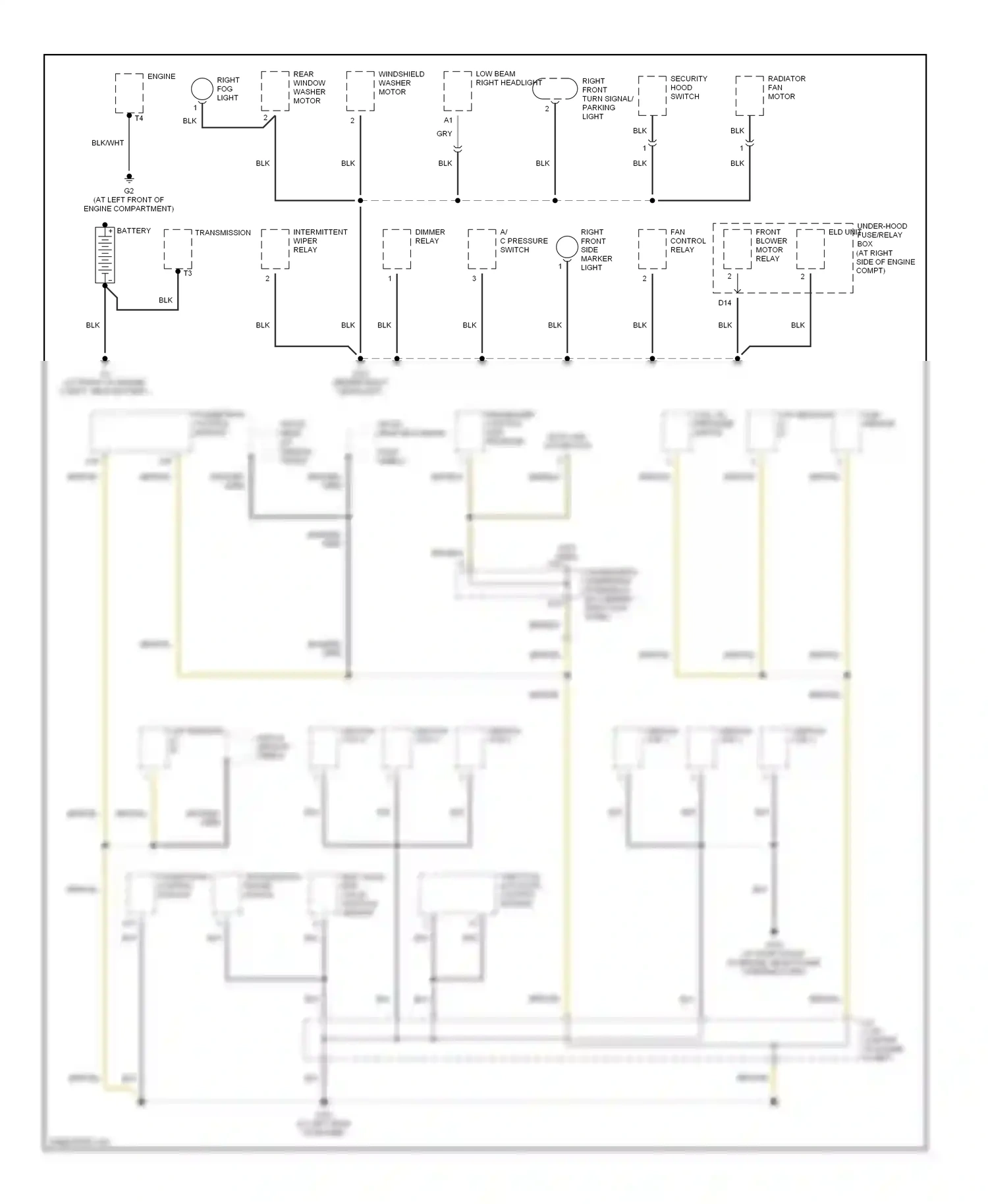 Acura MDX I (2000-2006) engine wiring diagram  (1 of 1)