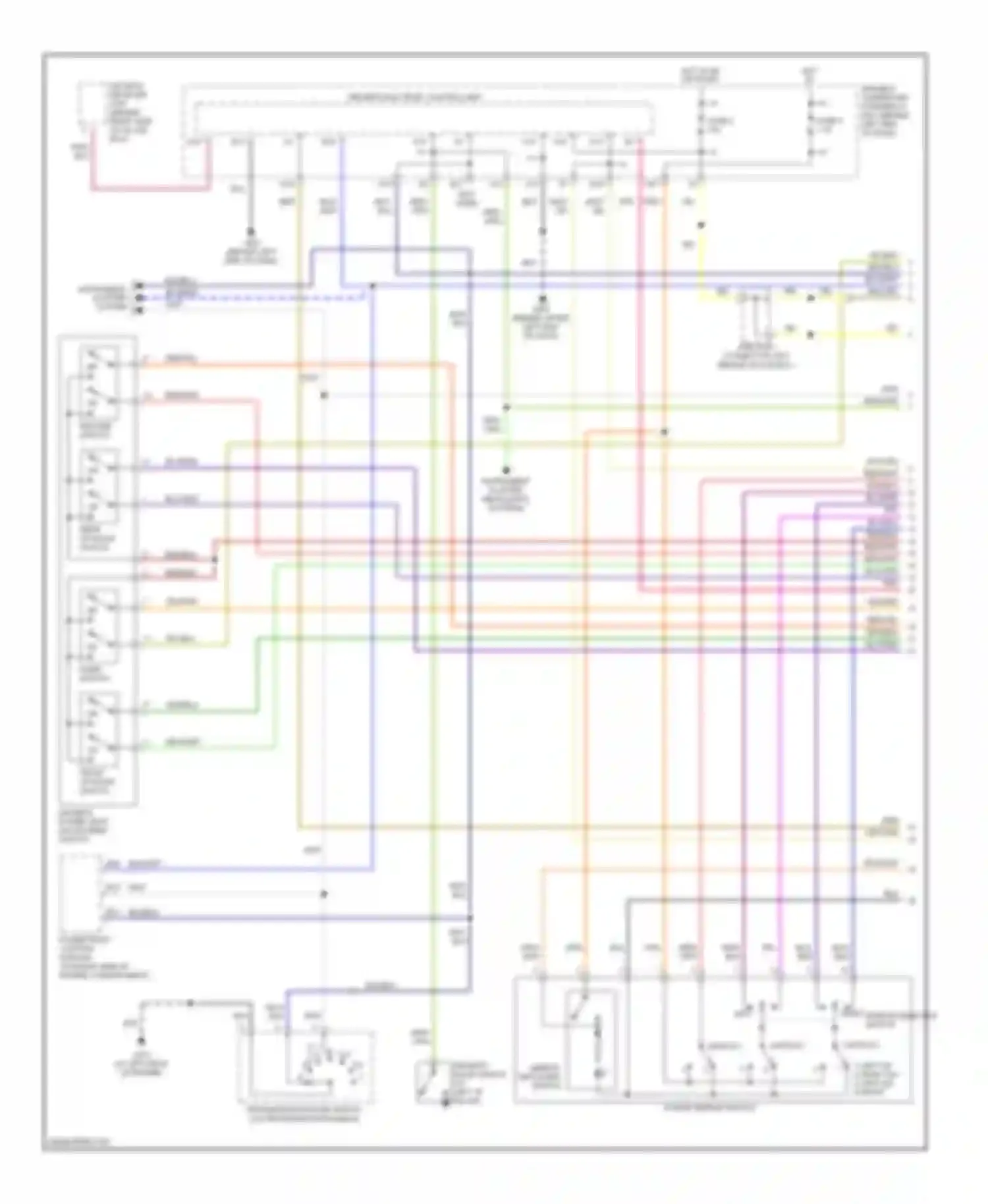 Wiring diagram front up-down switch for Acura MDX I (2000-2006) (1 of 1)