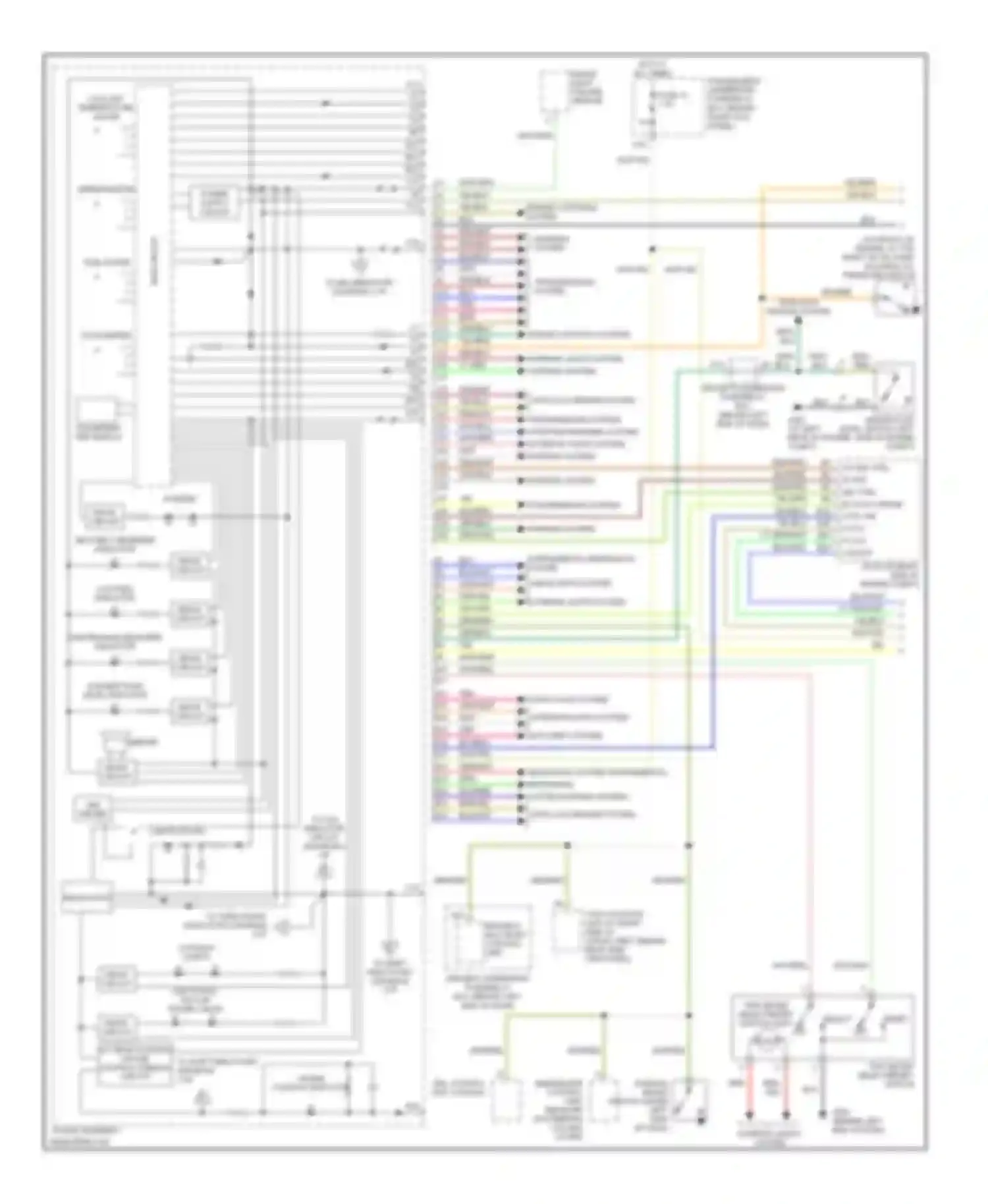 Wiring diagram headlights system supplemental restraints system warning system for Acura MDX I (2000-2006) (1 of 1)