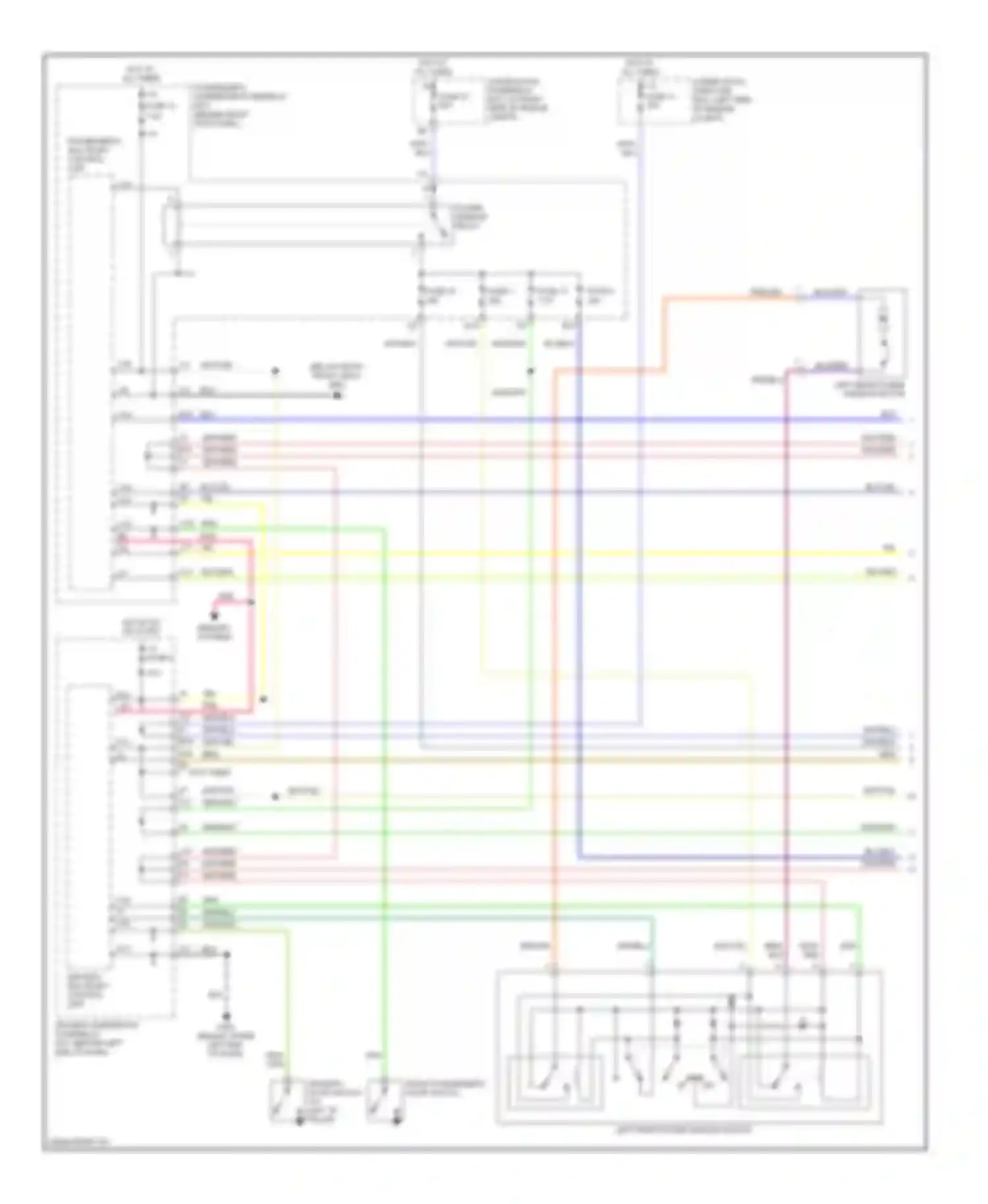 Wiring diagram left rear power window switch for Acura MDX I (2000-2006) (1 of 1)