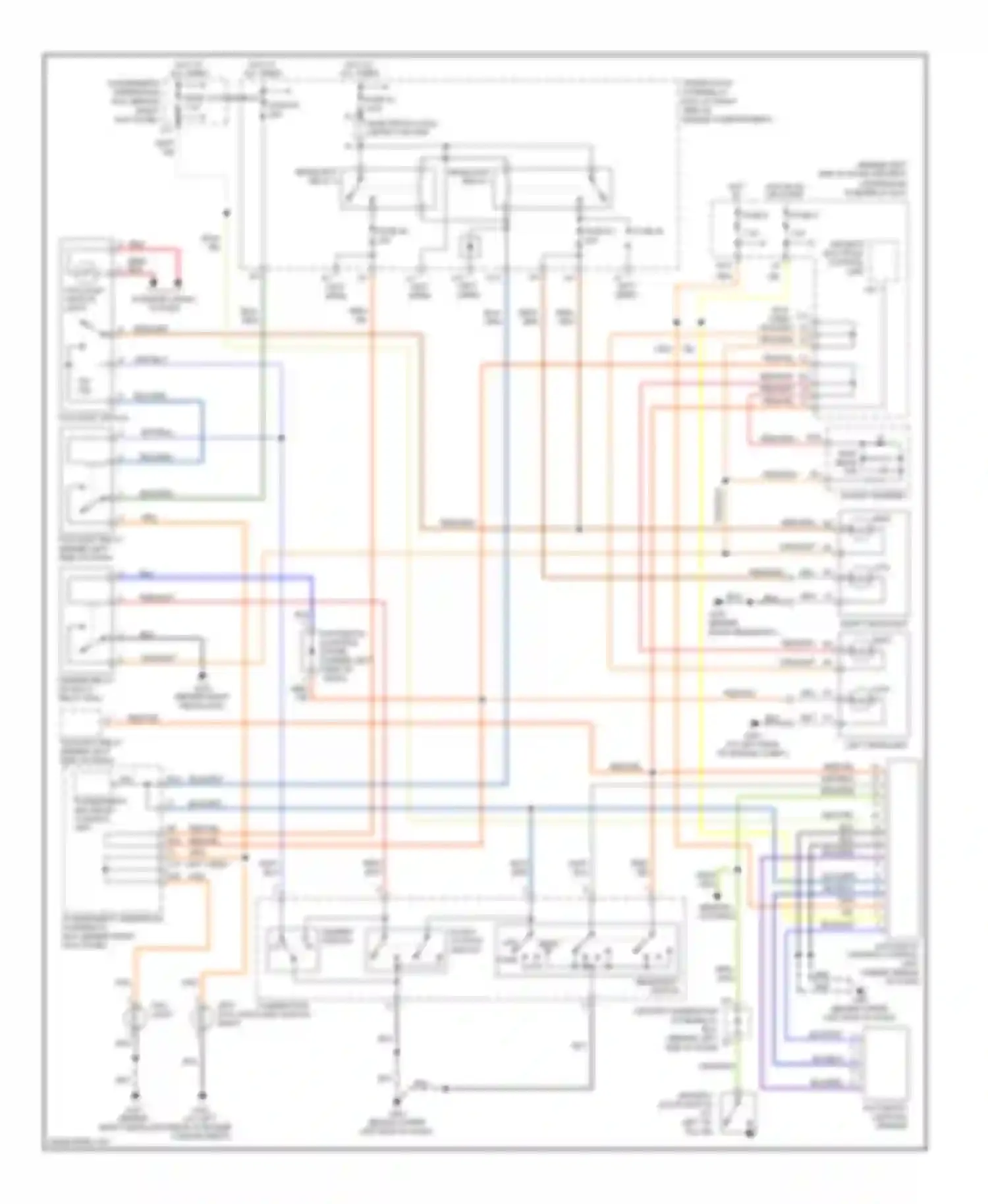 Wiring diagram passenger's multiplex control unit for Acura MDX I (2000-2006) (7 of 19)